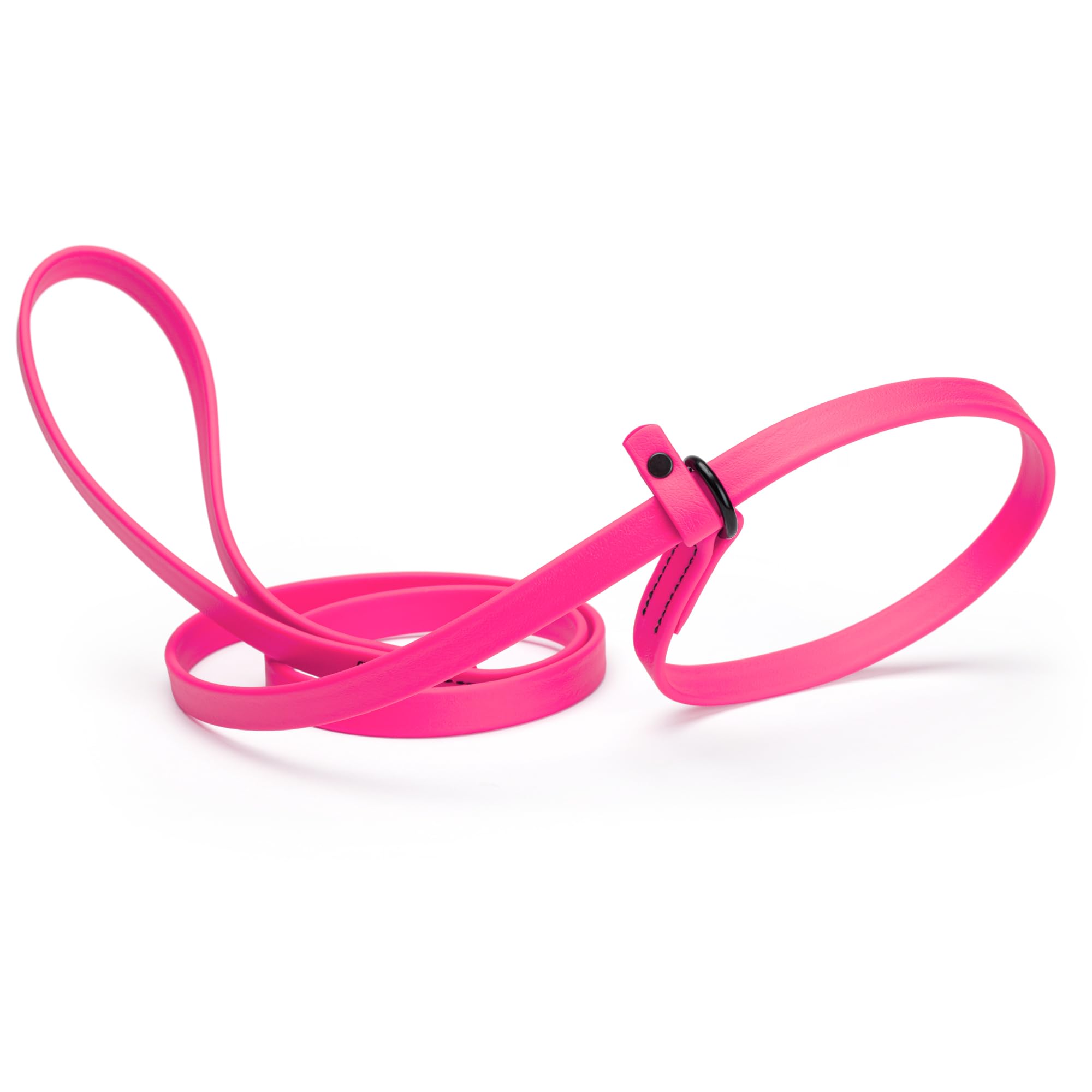 Dogline Biothane Slip Dog Leash - For Small, Medium And Large Dogs - Odor Free Slip Lead, Heavy Duty And Durable Material Kennel Lead - Passionfruit Pink - 5Ft L X 3/8In W