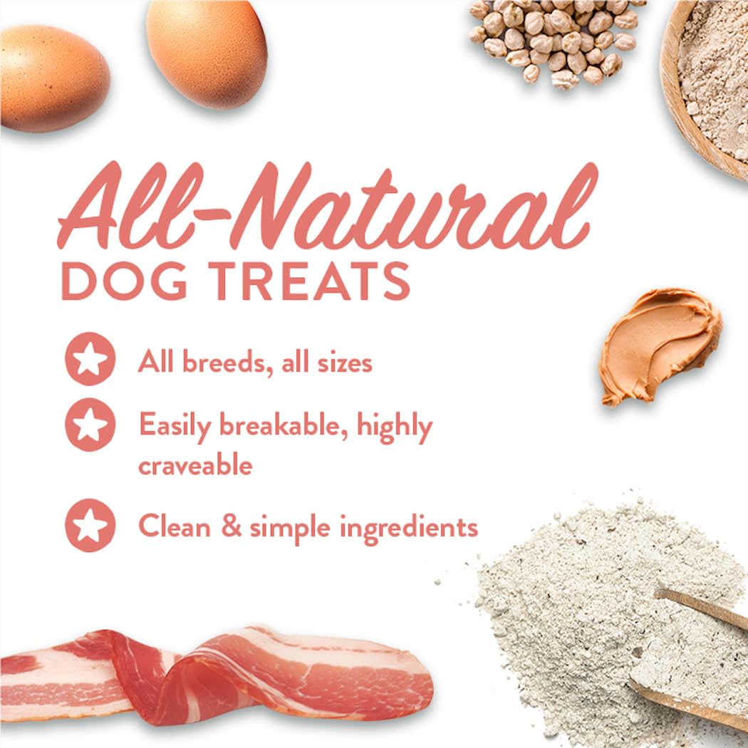 Portland Pet Food Company Bacon Dog Treats Healthy Biscuits for Large Medium & Small Dogs - Grain-Free, Human-Grade, All Natural