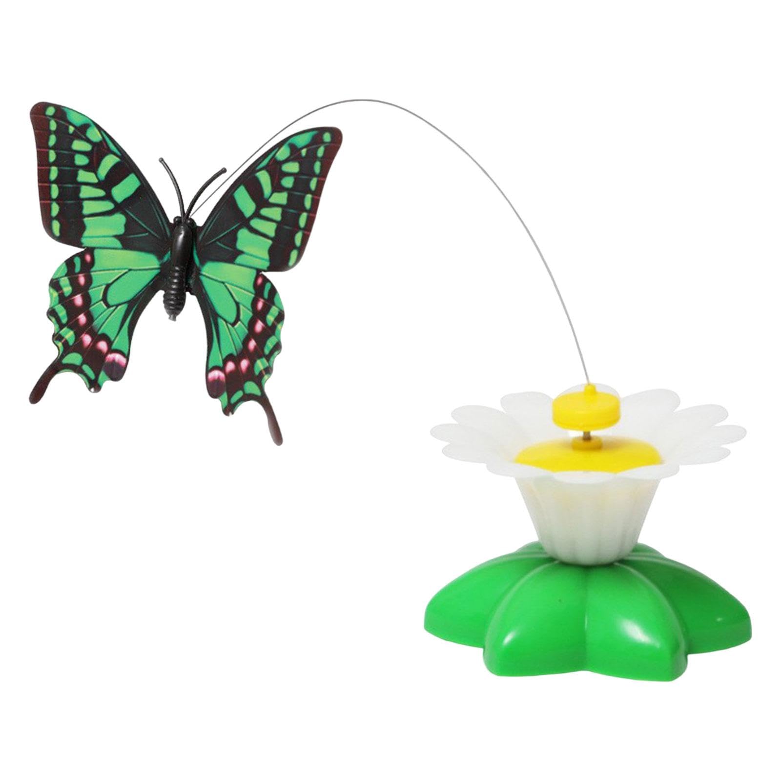 Ujeavette Electric Automatic Rotating Butterfly Cat Playing Toy Kitten For Indoor Cats