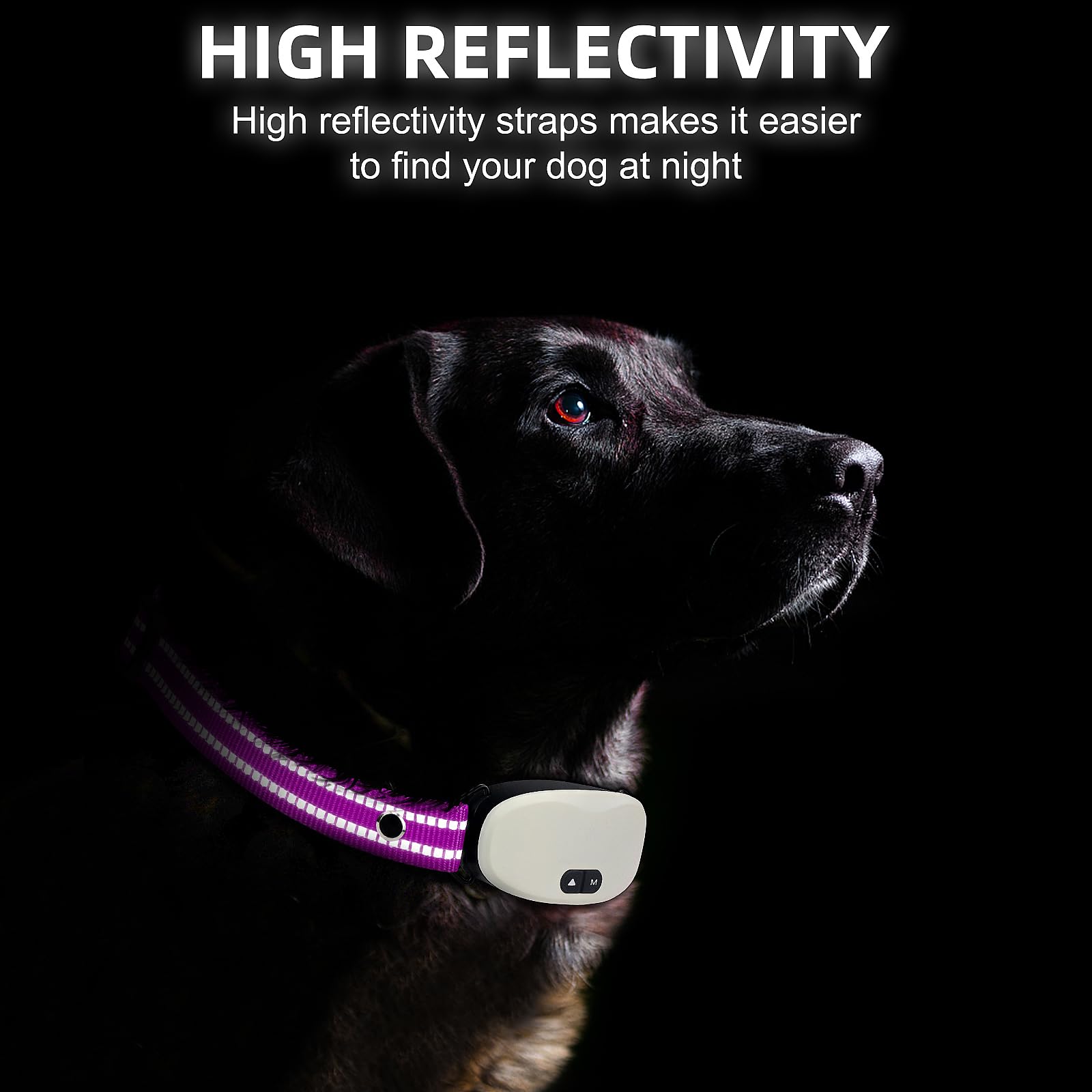 Collar Replacement Strap, Reflective Replacement Nylon Collar Strap Dog Gps Training Bark Receiver Collars, Durable Adjustable E