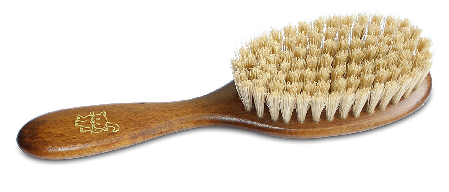 Mars Coat King Bristle Cat Hair Brush Deshedding Tool - Pet Grooming Supplies For Furry, Shaggy, Loose Hair In All Breeds, Wooden Handle For Thick Coats - ¾' Bristles, 2' Wide Head