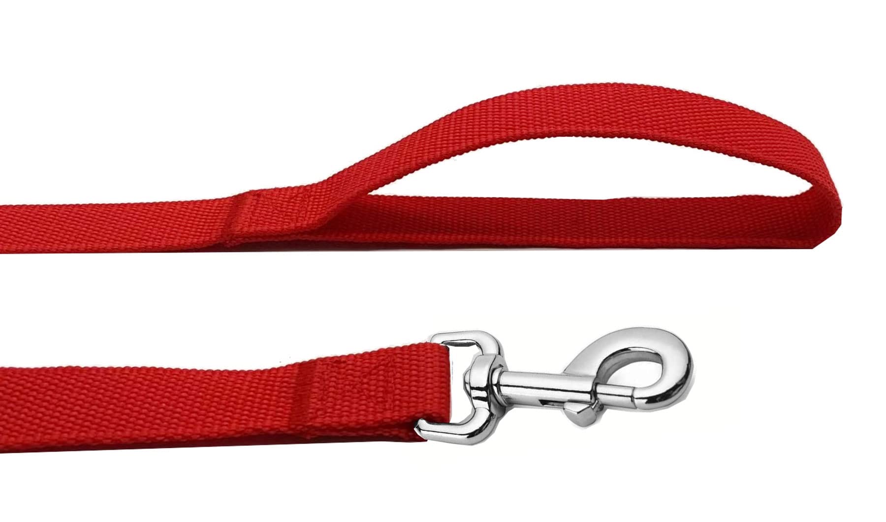 Strong Nylon Dog Leash, 4FT/ 5 FT/ 6FT Dog Leashes for Medium Large Dogs (6FT, Red)
