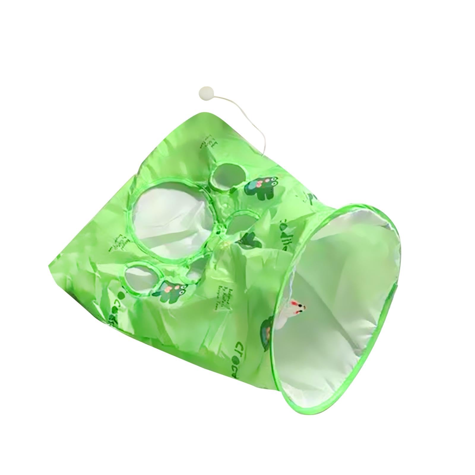 Calandis Cat Tunnel Bag Cat Tunnel Toy Folding Pet Tunnel For Running Activity Green | Toys | Cat