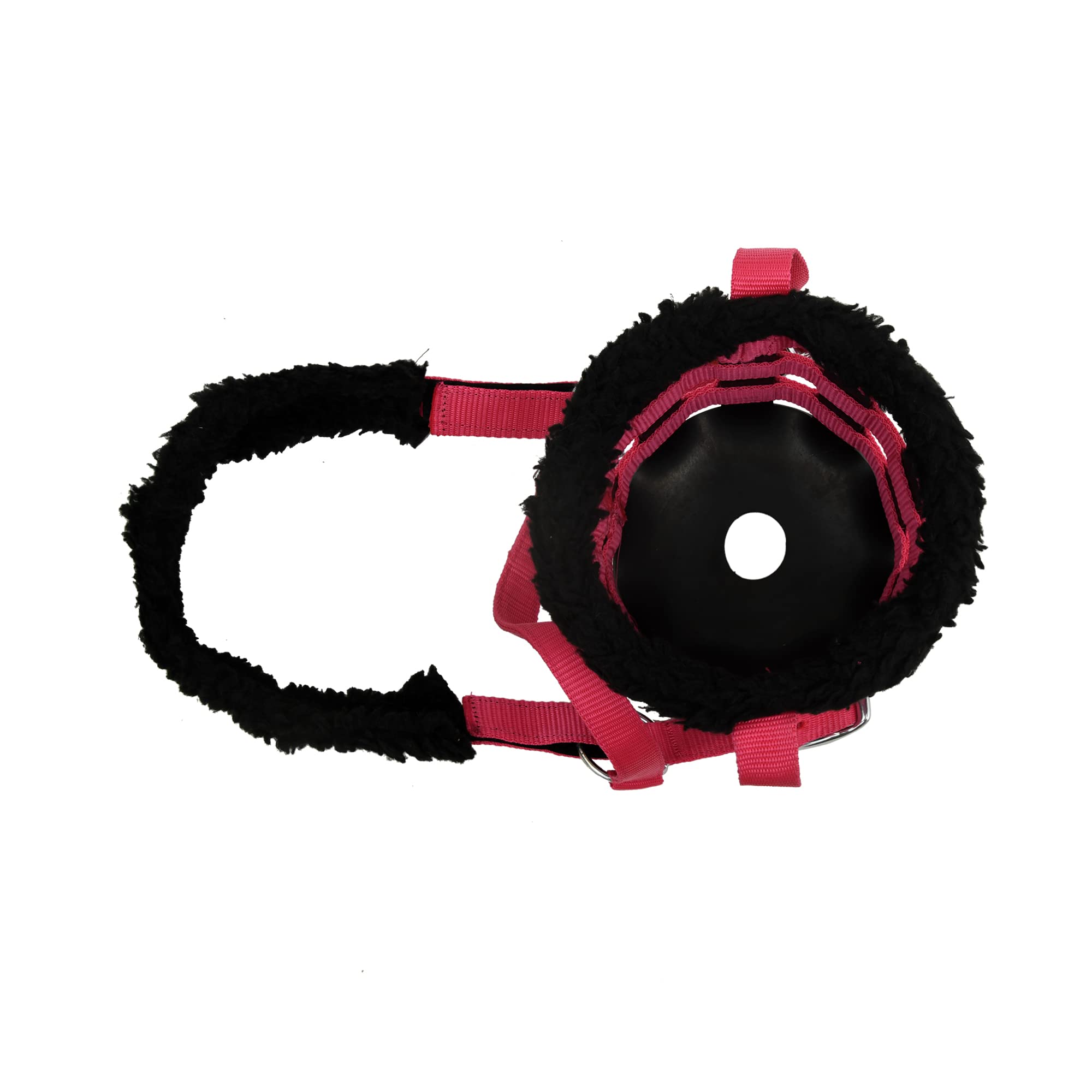 Sie Horse Grazing Muzzle Feed Bags (Full, Pink)