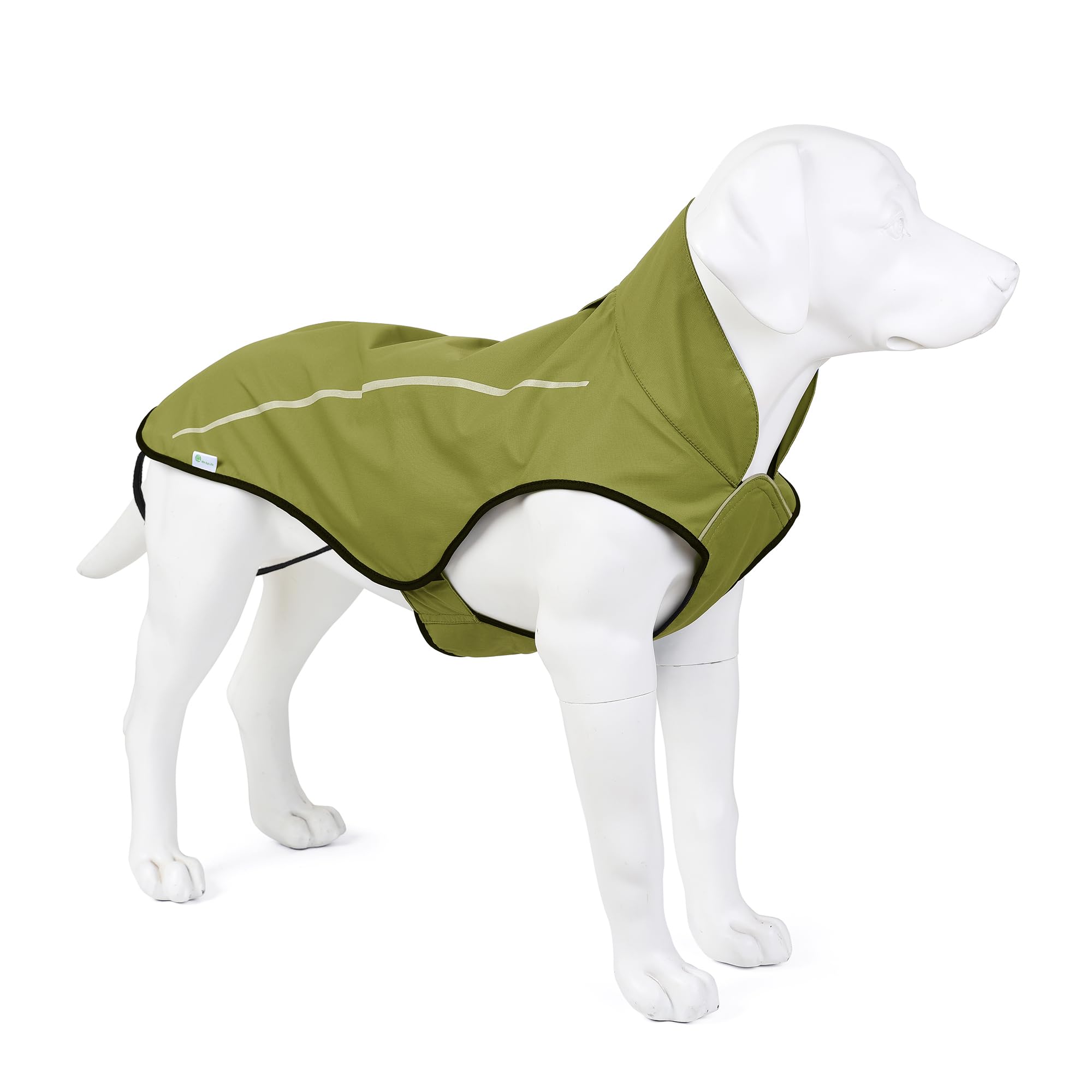Mile High Life | Dog Raincoat | Adjustable Water Proof Pet Clothes | Lightweight Rain Jacket With Reflective Strip | Easy Step In Closure,New Lime Yellow,Small