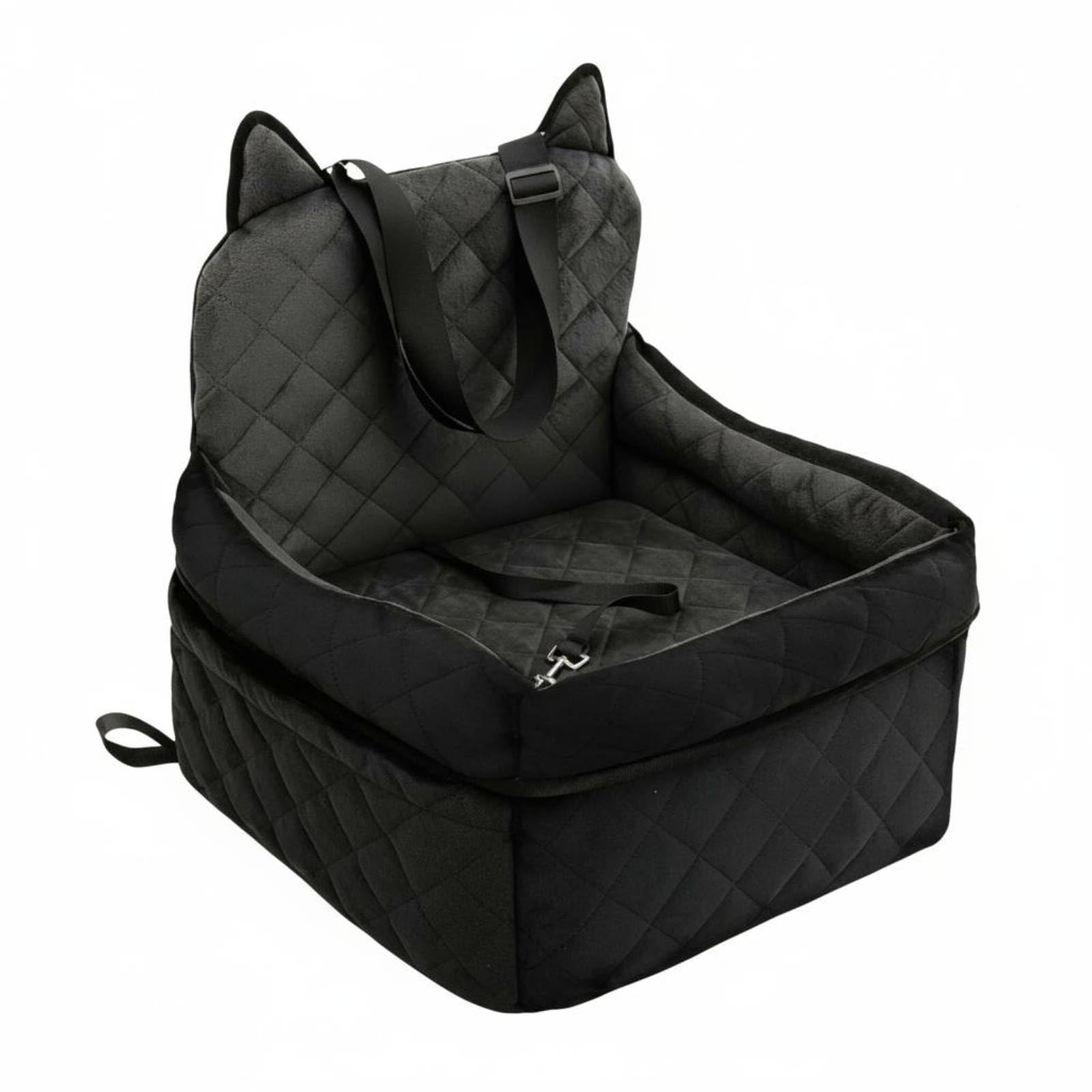 Dog Car Seat Bed Removable Washable Car Dog Bed Portable for Dogs, Black