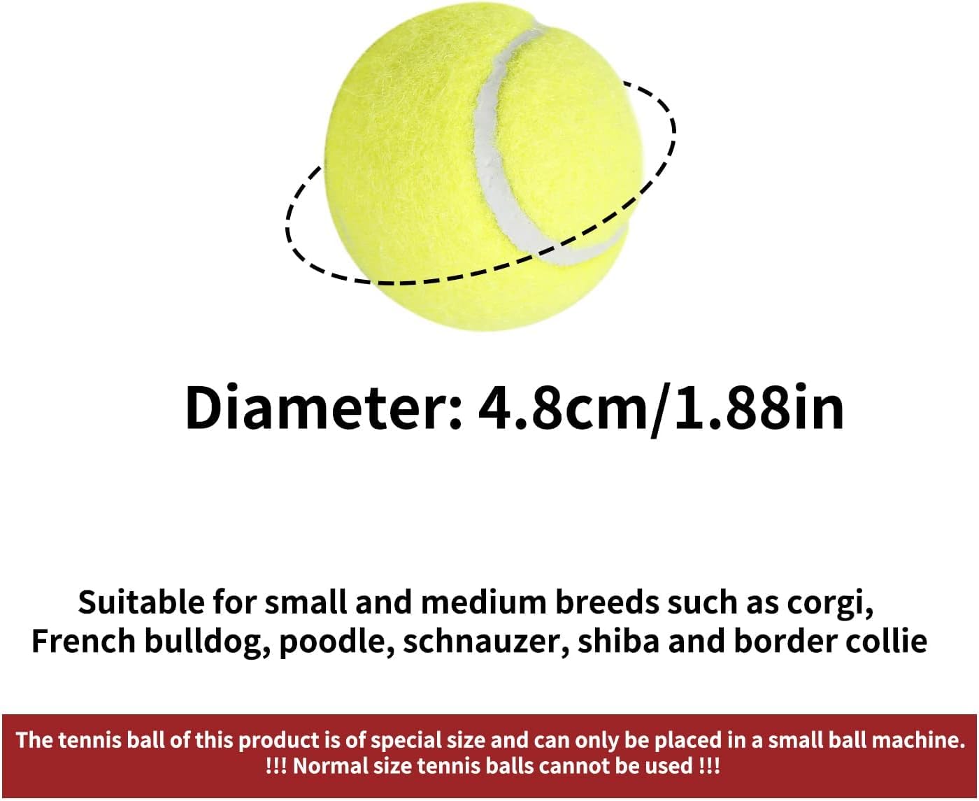 All For Paws Ball Launcher Dog Bal L Pet Throwing Toy Mini Tennis Bal Ls For Dogs (Mini Bal L 2 Inch)