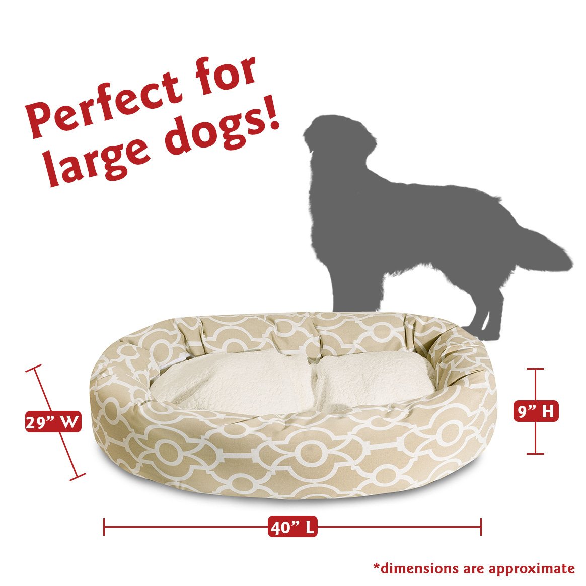 Majestic Pet 40' Athens Sand Sherpa Bagel Bed