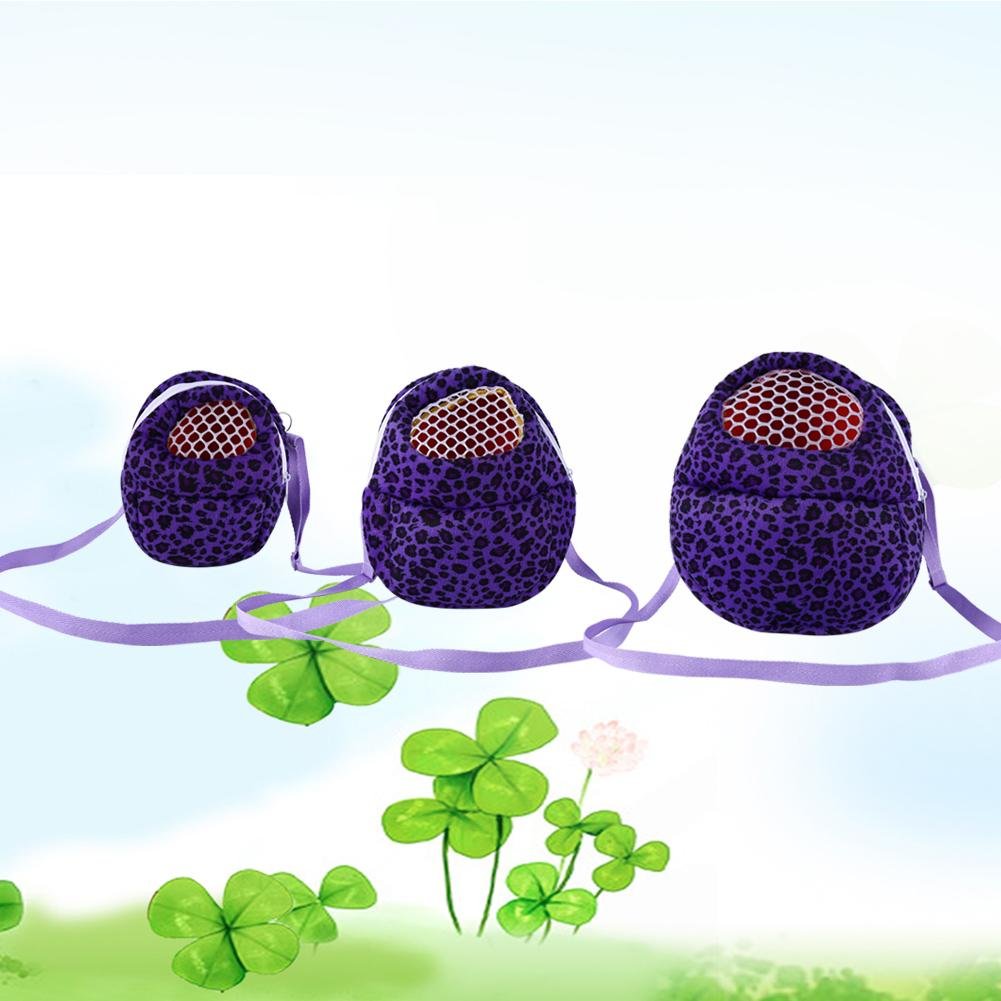 Three Size Small Pets Carrier Bag Hedgehog Hamster Mouse Outgoing Bags Leopard Portable Travel Backpack With S, Yellow-M