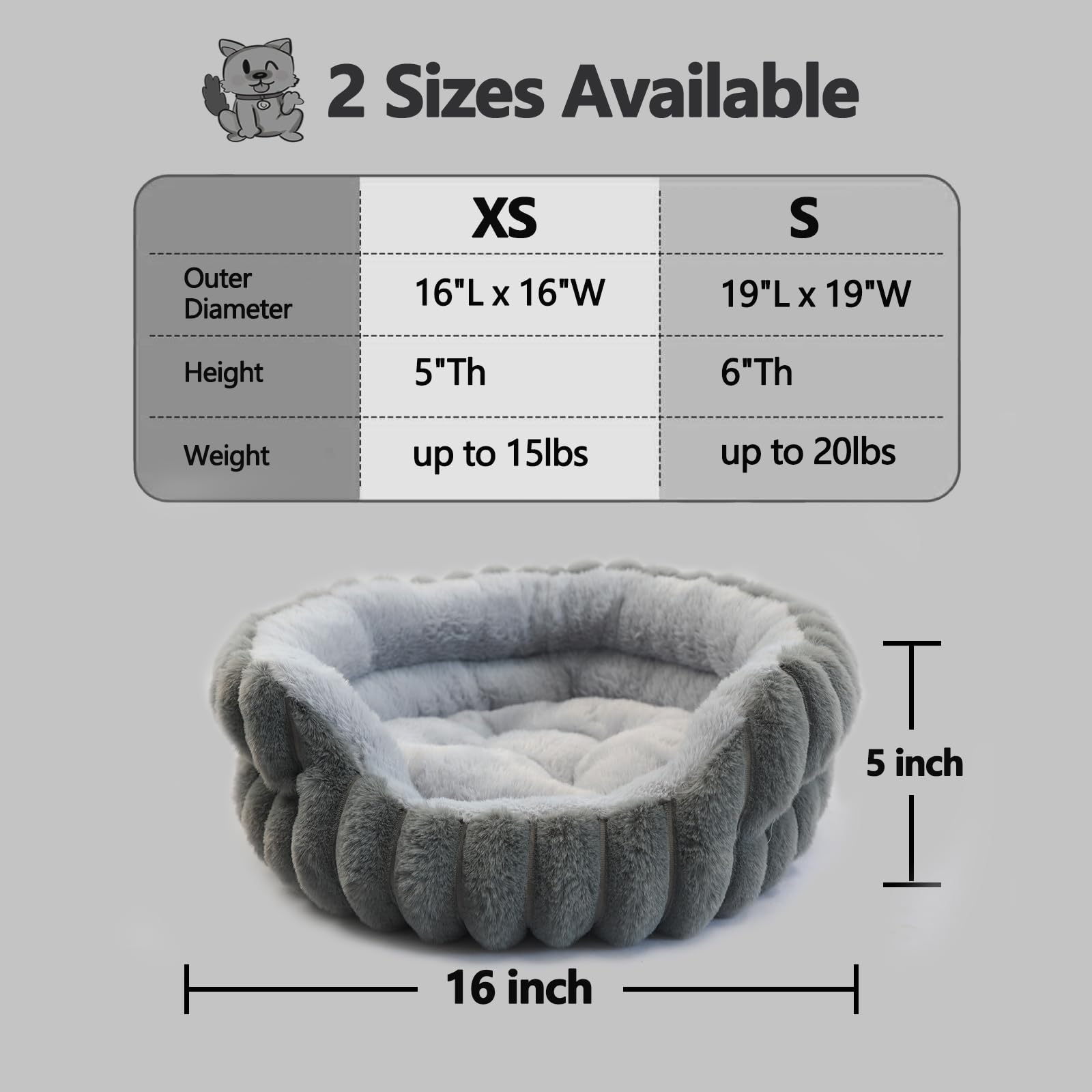 Nononfish Kitten Beds For Indoor Kittens Washable Comfy Burrowing Cat Bed Warm Cozy Puppy Bed For Small Dogs 0-15Lbs Boy
