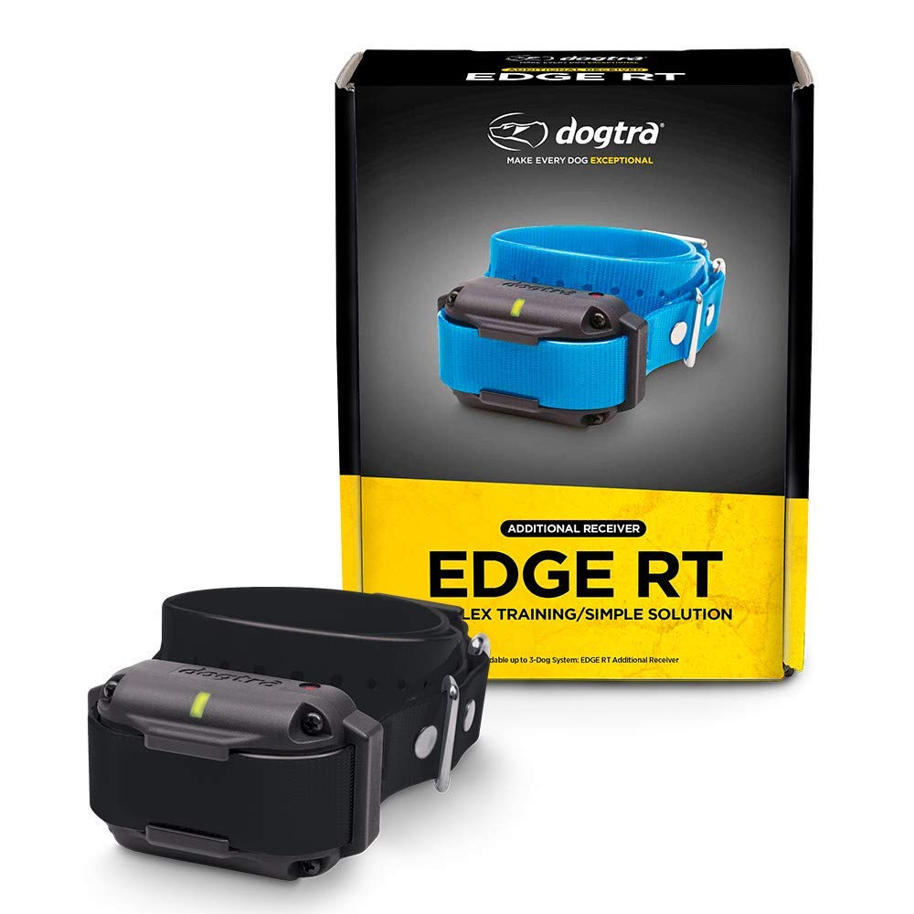 Dogtra Edge RT Black Additional Receiver Long Range High-Output 1-Mile Waterproof 3-Dog Expandable Remote Dog Training E-Collar 