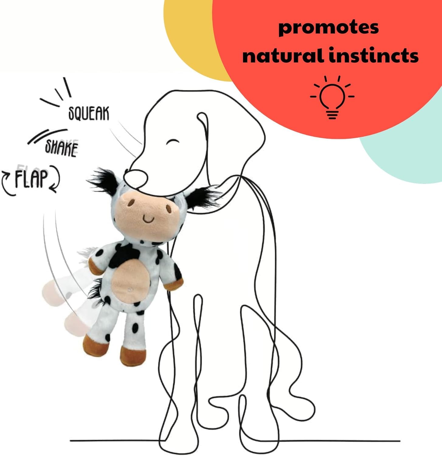 Huxley & Kent Slappies For Dogs - Buzz Bee (Small) - Squeak & Shake Dog Toy - No Stuff Squeaky Toy, Tpr Ball In Head - Simulates