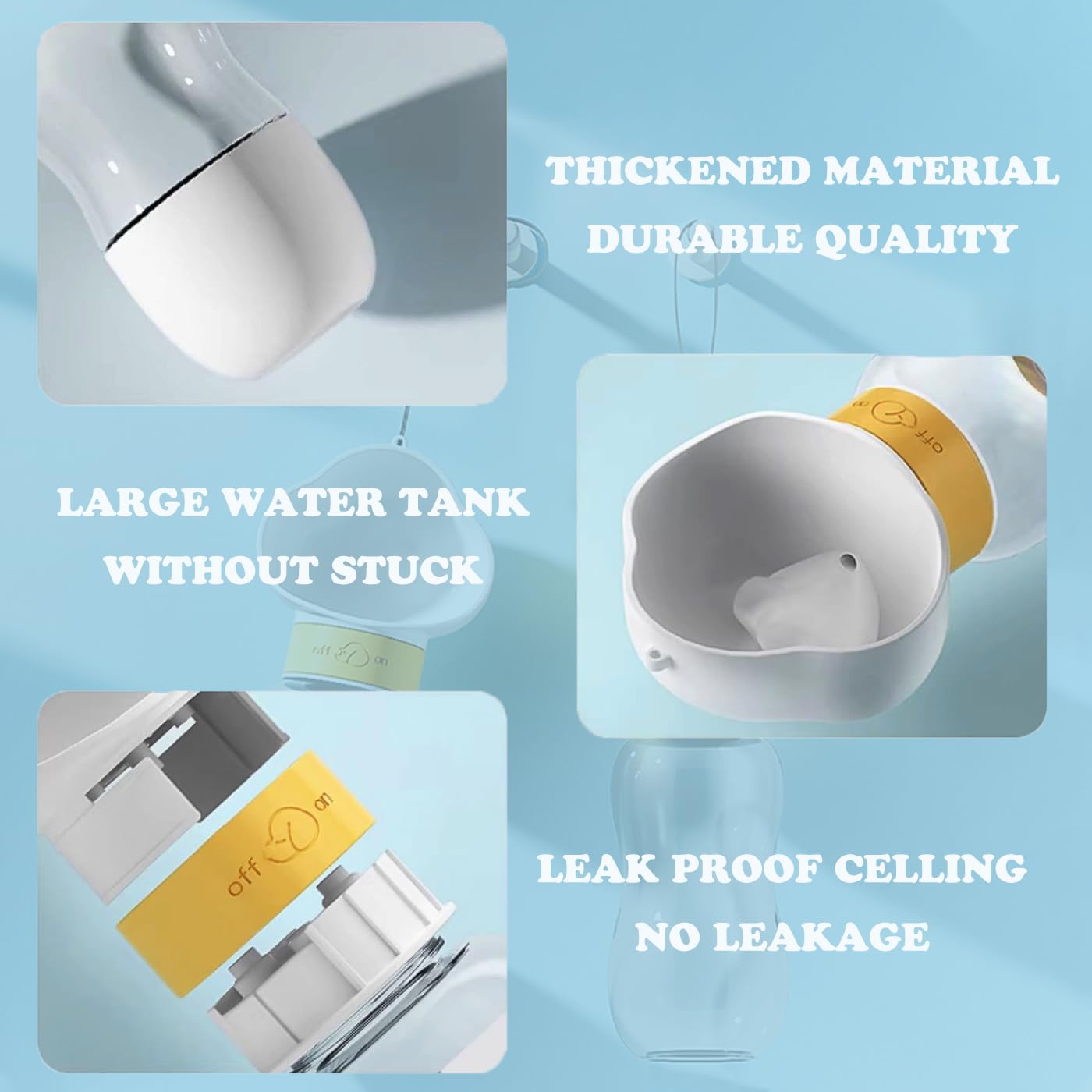 La Feier Portable Dog Water Bottle, 20 Oz, Leak Proof Puppy Water Dispenser With Drinking Feeder For Pets Outdoor Walking, Hikin