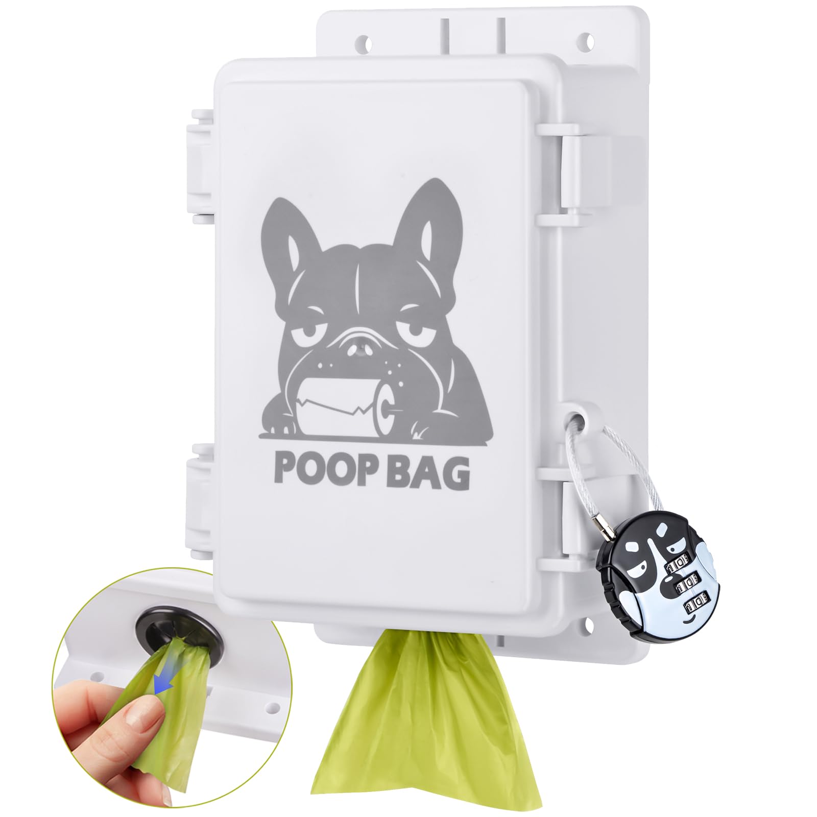 Staypot Heavy Duty Outdoor Dog Poop Bag Dispenser -Wall Mountable, Waterproof Poop Bag Organizer Dispenser For Home, Porch, Lawn