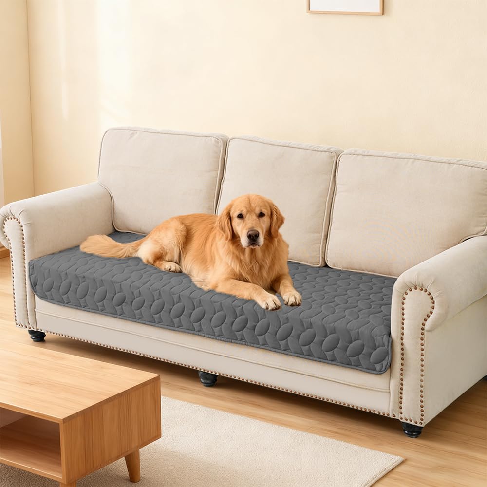 Ameritex Waterproof Pet Bed Cover Anti-Slip Dog Bed Blanket for Sofa and Furniture Waterproof New Pattern Design (Darkgrey, 30x5