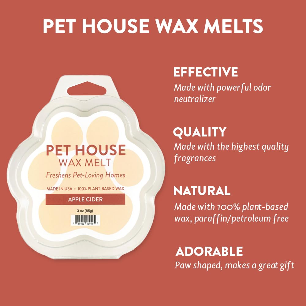 One Fur All Pet House Wax Melts - Snowfall Pack Of 2 - Pet Odor Eliminating Wax Melts - Long-Lasting Scented Wax Melts - Pet-Fri