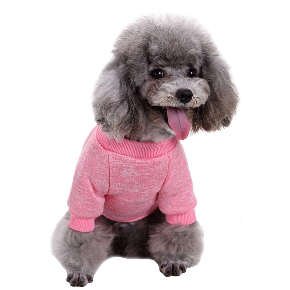 Chborless Pet Dog Classic Knitwear Sweater Warm Winter Puppy Pet Coat Soft Sweater Clothing For Small Dogs (Xs, Pink)