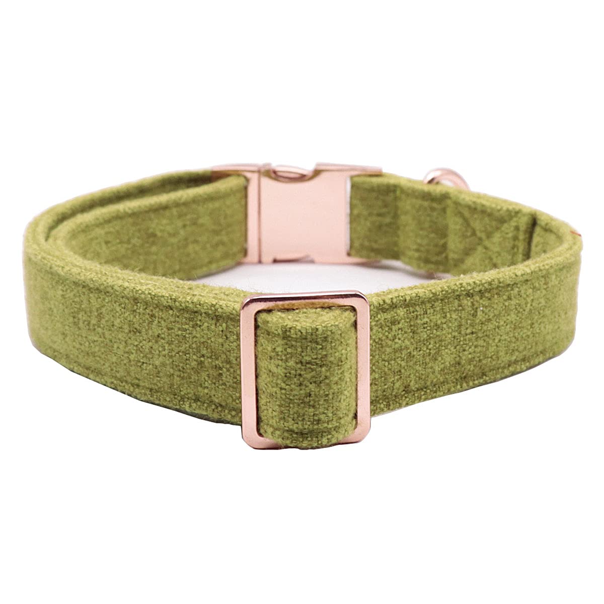 Dogwong Cotton Dog Collar And Leash Summer Green Pet Collar Soft Durable For Small Medium Large Boy Girl Dogs