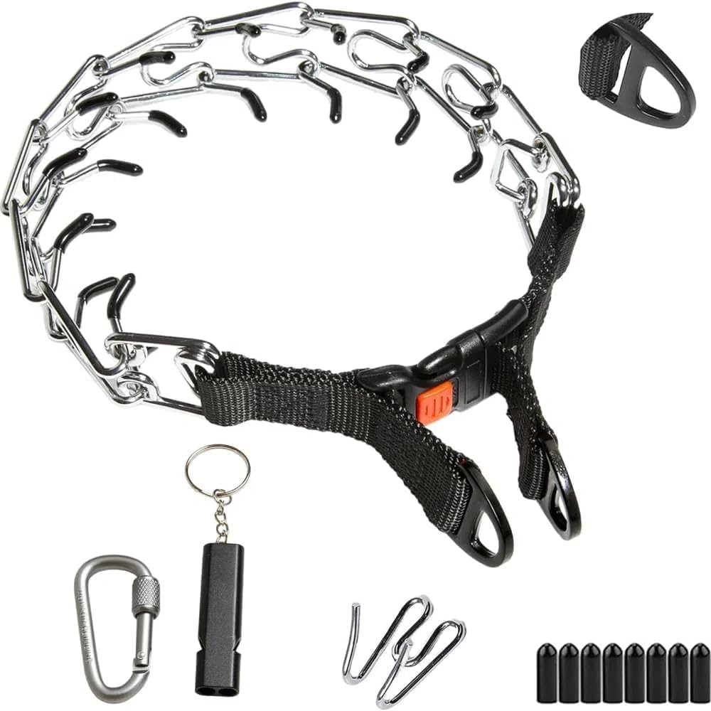 Woskar Prong Collar For Dogs,Adjustable Pinch Collar For Small Medium Large Dogs,Dog Martingale Collars(Xl,20''-23'')