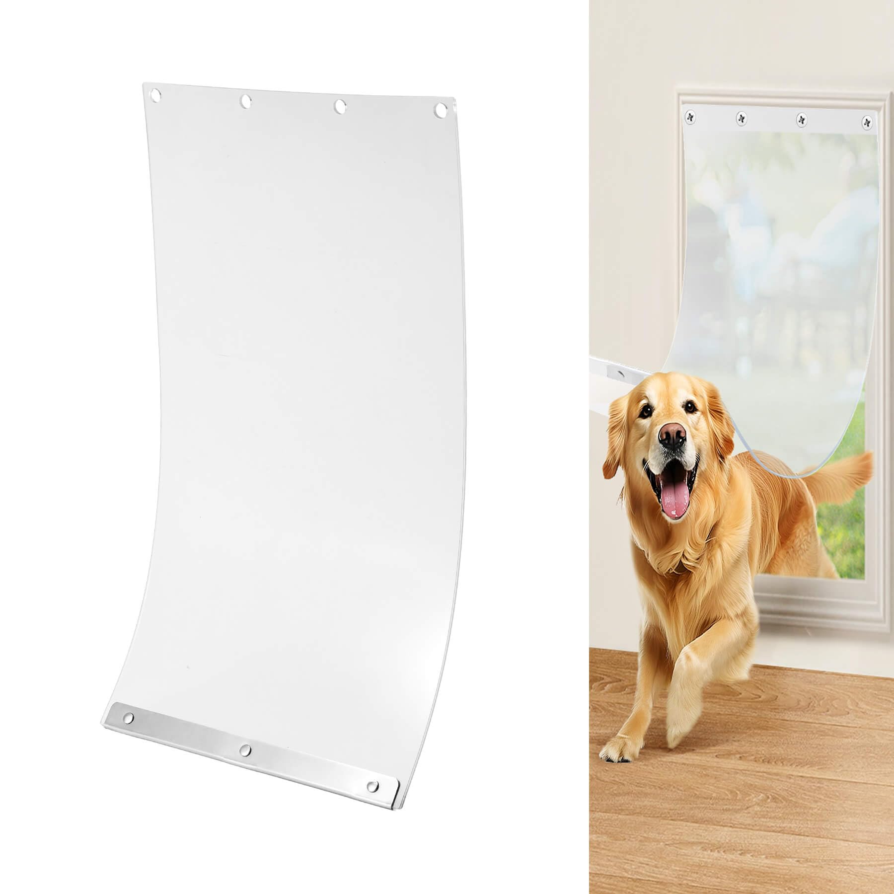Doggy Door Replacement Flap Compatible With Extra Large Dog Door, 9.92'' X 17.95'' Flexible Xl Dog Door Replacement Flap With Me