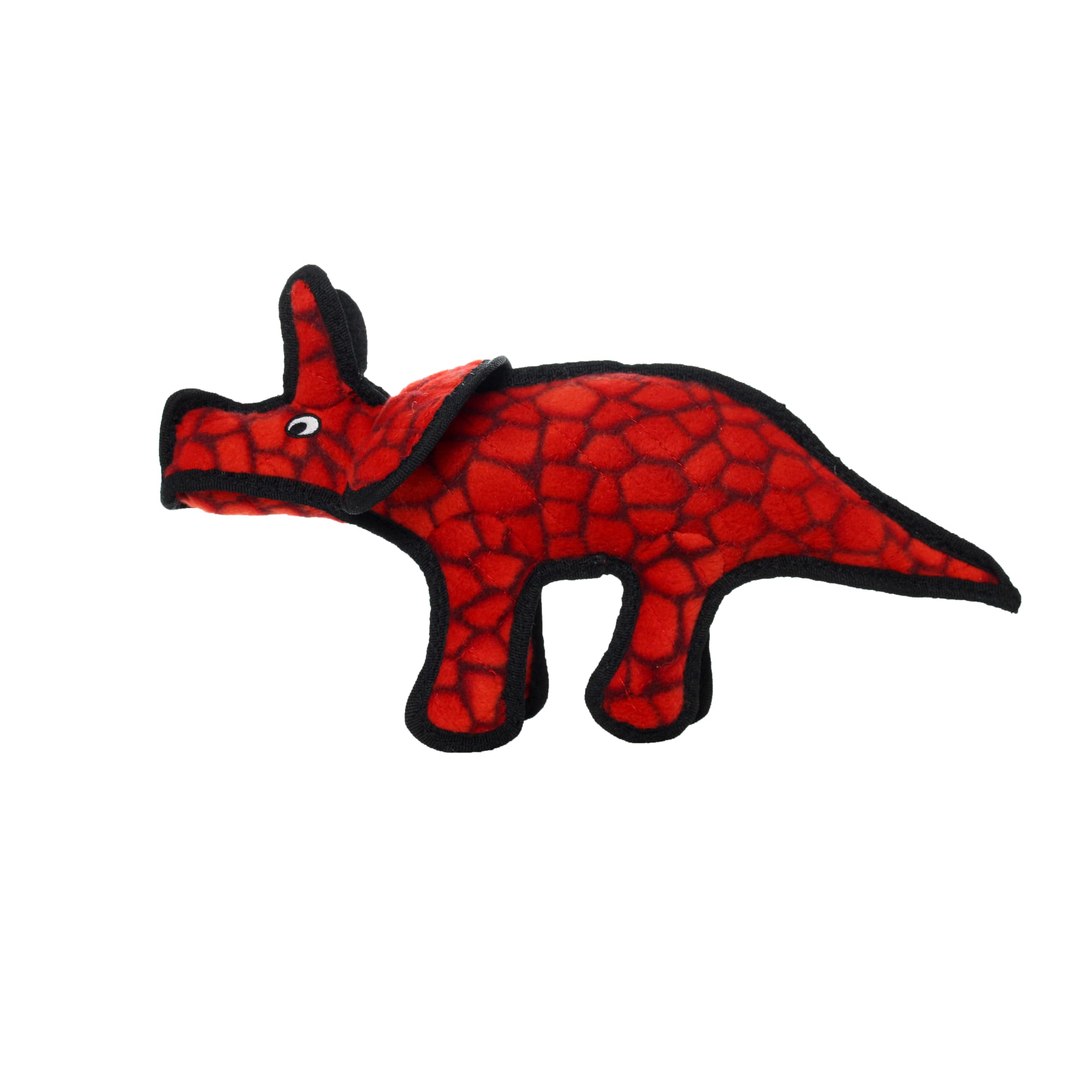 TUFFY - Worlds Tuffest Soft Dog Toy - Junior Dinosaur Triceratops - Multiple Layers. Made Durable, Strong & Tough. Interactive 
