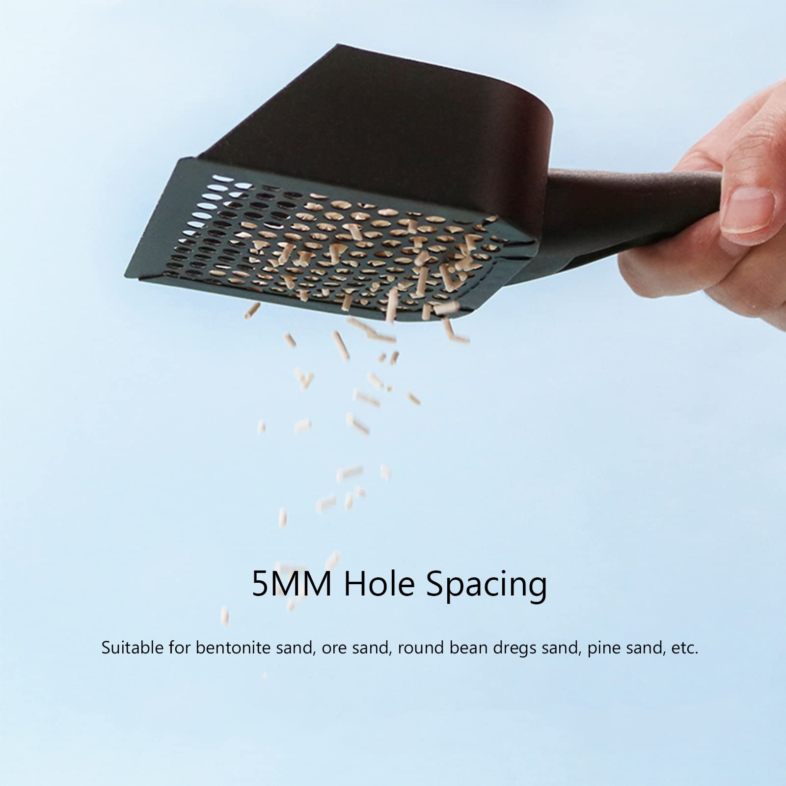 Yawpnan Metal Litter Scoop Cat Litter Scoop Durable Pet Poop Kitty Litter Shovel,Metal/5Mm