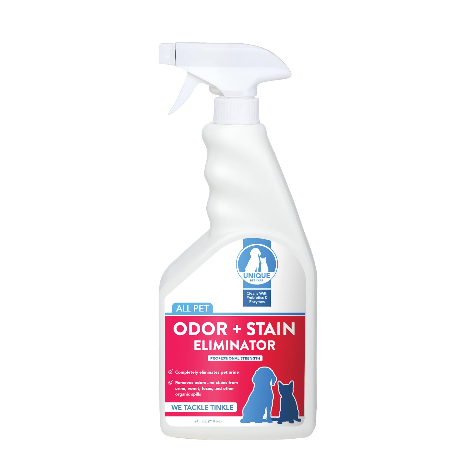 Unique Pet Odor And Stain Eliminator - 24 Oz. Ready-To-Use Liquid Spray - Bio-Enzymatic Formula Eliminates Old And New Pet Odor And Pet Stains