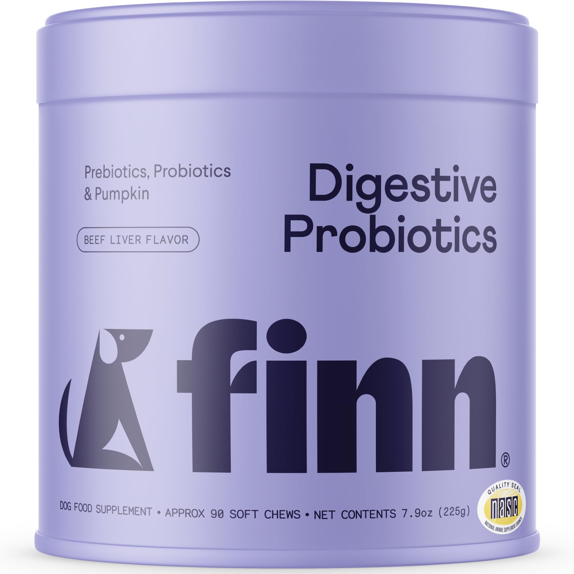 Finn Digestive Probiotics for Dogs - Complete Digestive System Support with Pumpkin, Prebiotics, & Live Probiotics - Vet Recomme