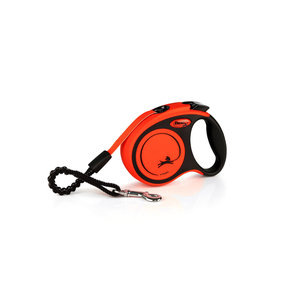 Flexi Xtreme Tape Orange & Black Extra Small 3M Retractable Dog Leash/Lead For Dogs Up To 15Kgs/33Lbs