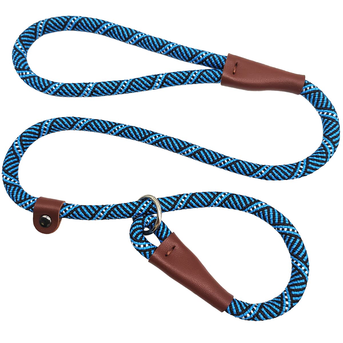 Sepxufore 3 Ft Slip Lead Dog Leash, 1/2 Inch Rope Dog Walking And Training Lead, No Pull Strong Nylon Leash Great For Medium And Large (Blue)