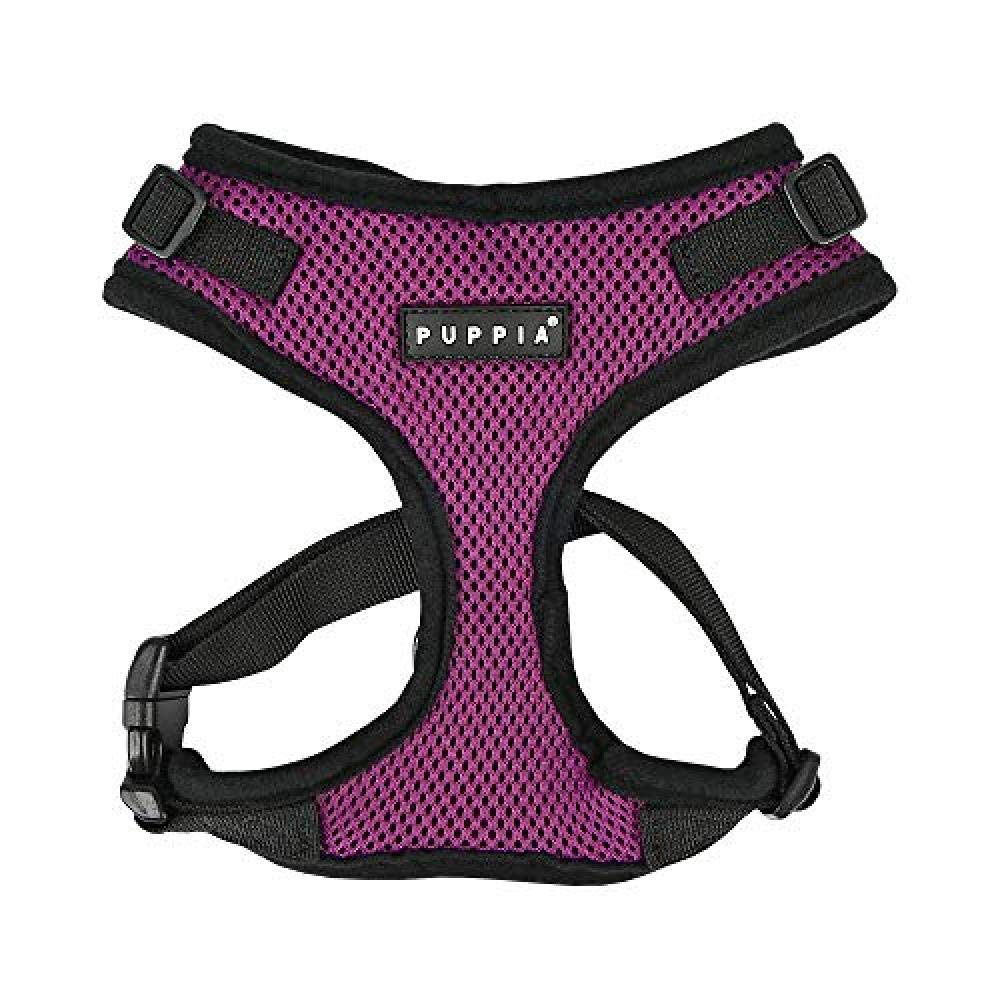 Puppia Authentic Ritefit Harness With Adjustable Neck, Large, Purple