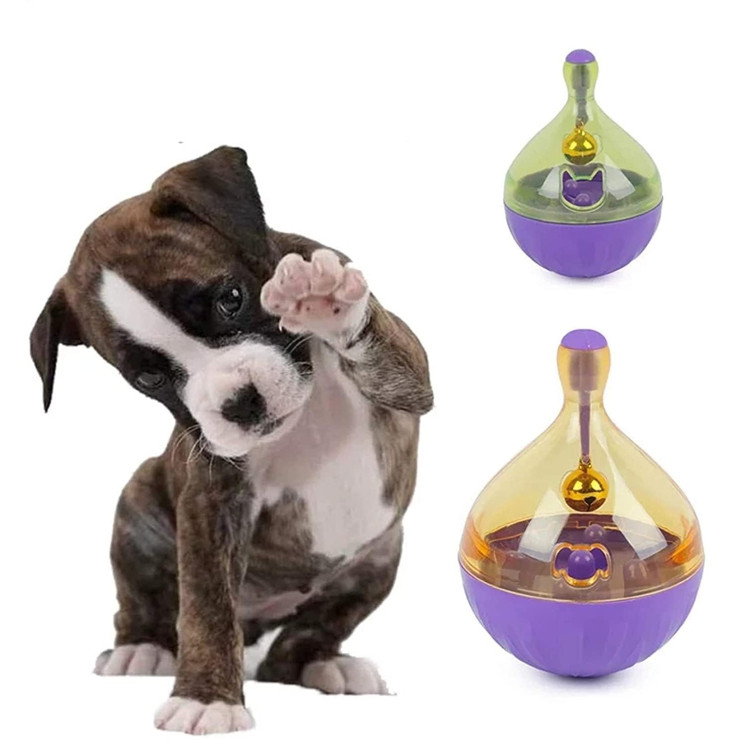 RvPaws Tumbler Treat Ball | Pet Toy | Food Feeder | Play Toy for Dog Feeding  Medium Size (Color May Vary)  1 Pcs Pack