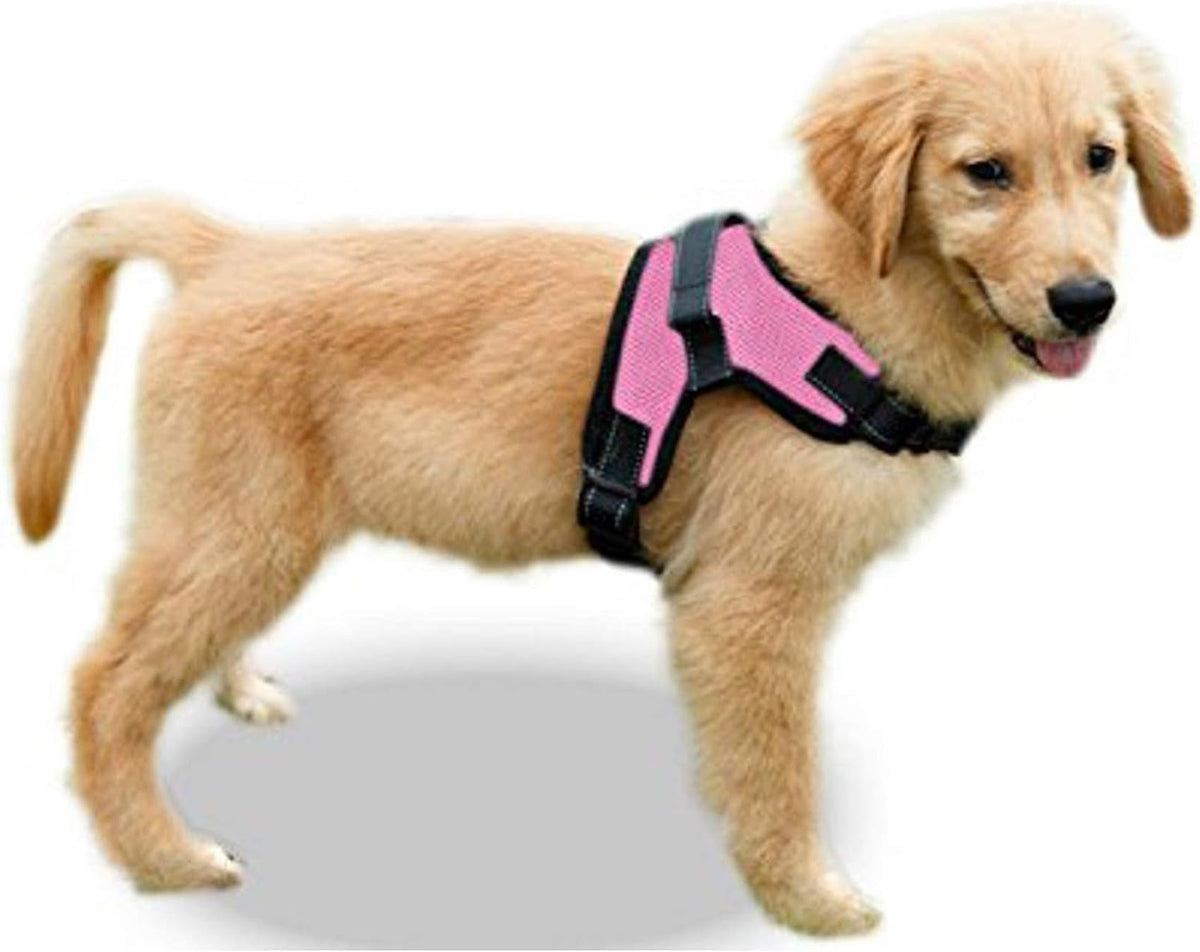 Copatchy No Pull Reflective Adjustable Dog Harness With Handle- Comfortable Soft All Weather Mesh, Easy On Puppy Harness For Small Medium And Large Dogs (Pink) X-Small