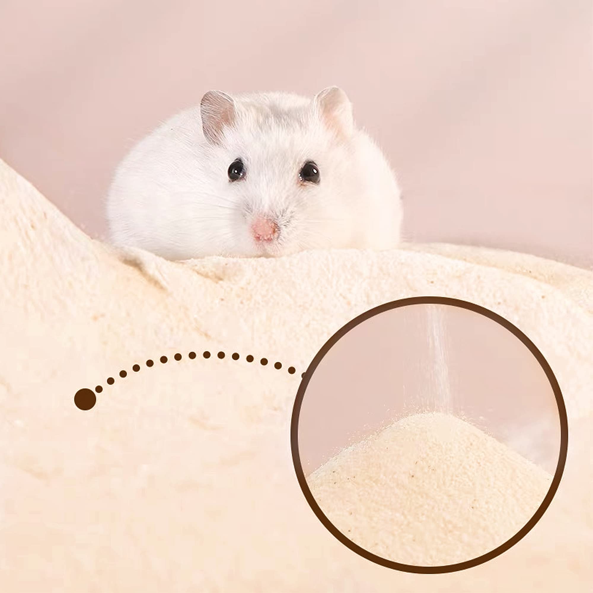 Dr.Dudu Hamster Bath Sand, 6.6Lb Dust Free Desert Sand Or Potty Litter Sand For Hamster Chinchillas Gerbil Syrian Mice Small Ani