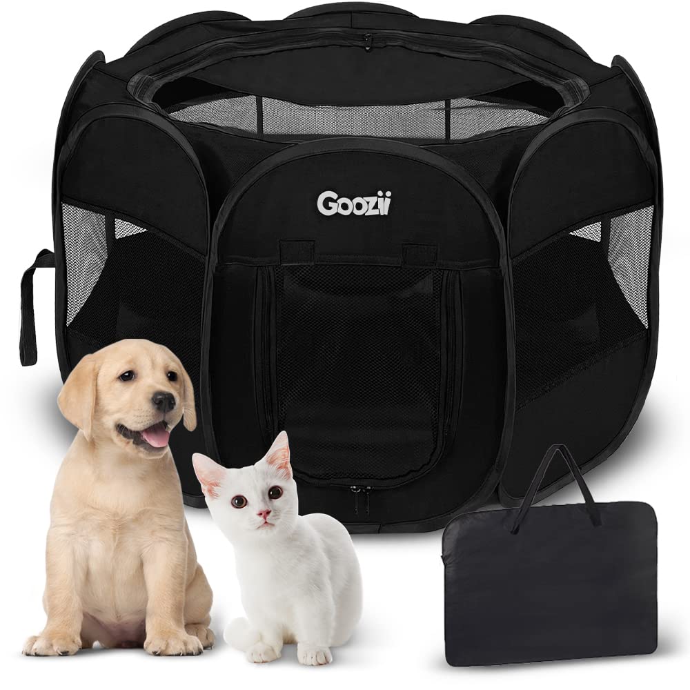 Goozii Kitten Cat Playpen For Indoor Cats Enclosed, Portable Foldable Pet Dog Playpen Outdoor Play Tents Crate Cage With Zipper 