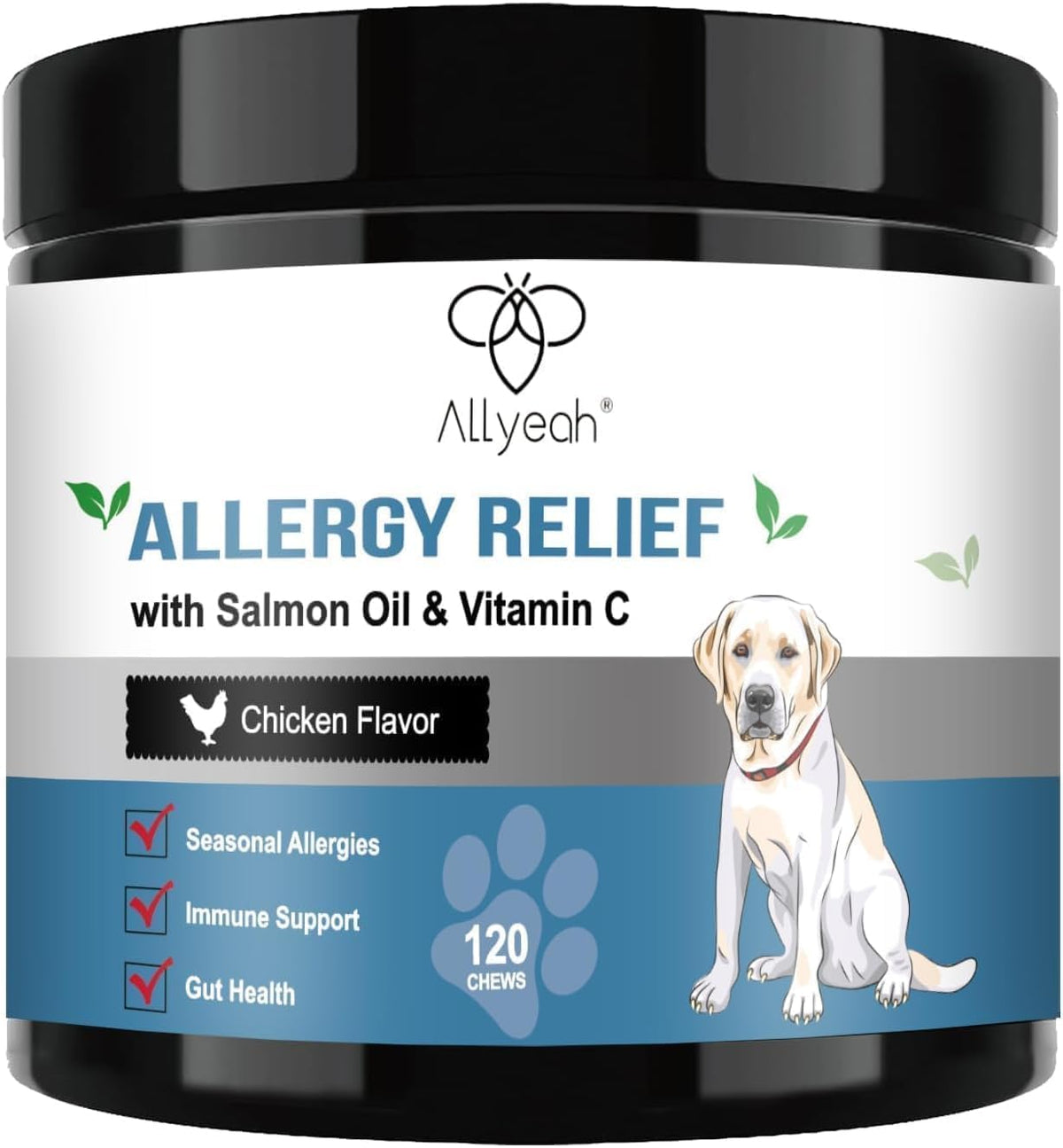 Dog Allergy Relief - Allergy And Immune Chews For Dogs, Licking Paws Treatment For Dry Skin & Hot Spots, Itchy Skin, Allergy Che