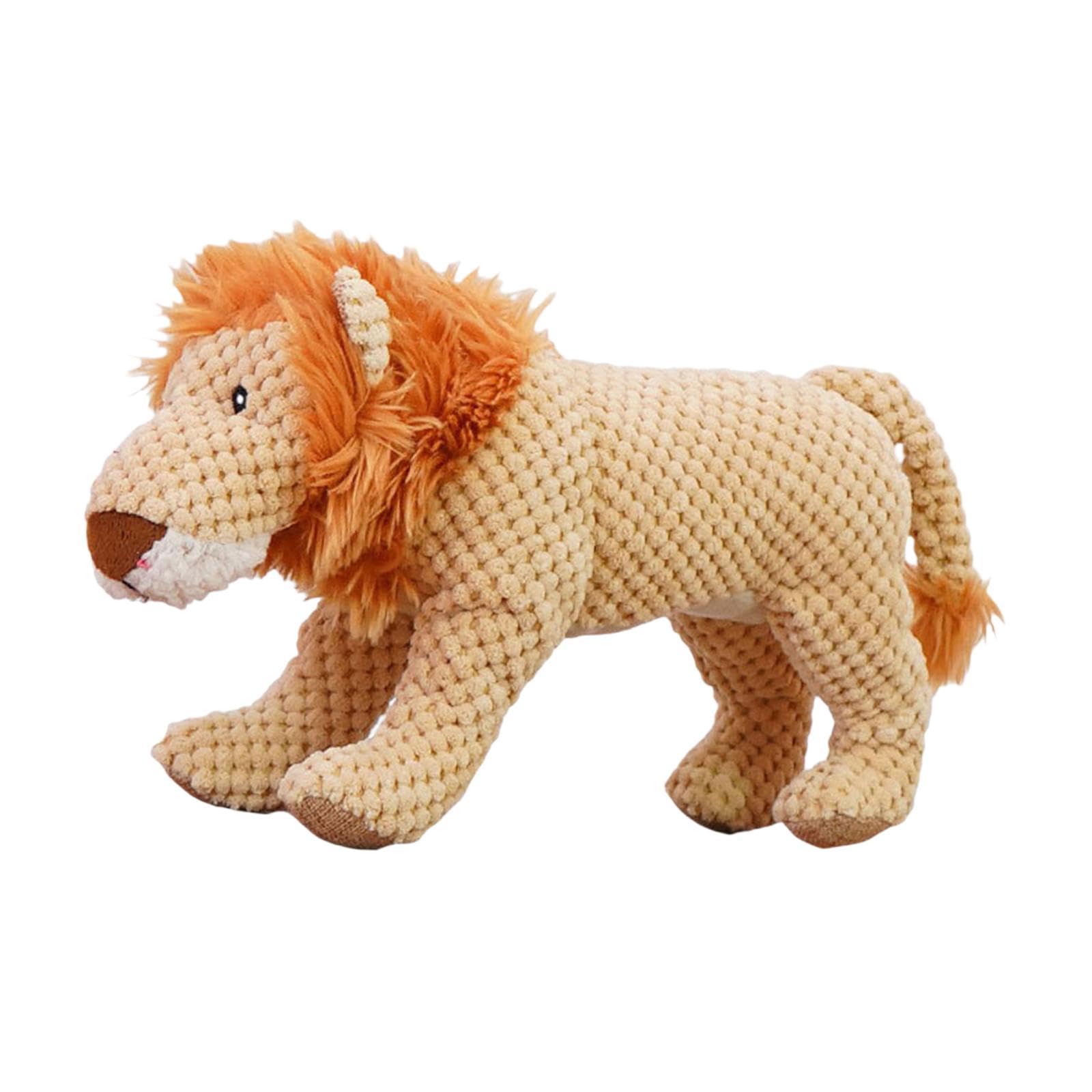 MYADDICTION Dog Squeak Toy Easter Decor Chewing Plush Dog Toy for Outdoor Playing Indoor Lion