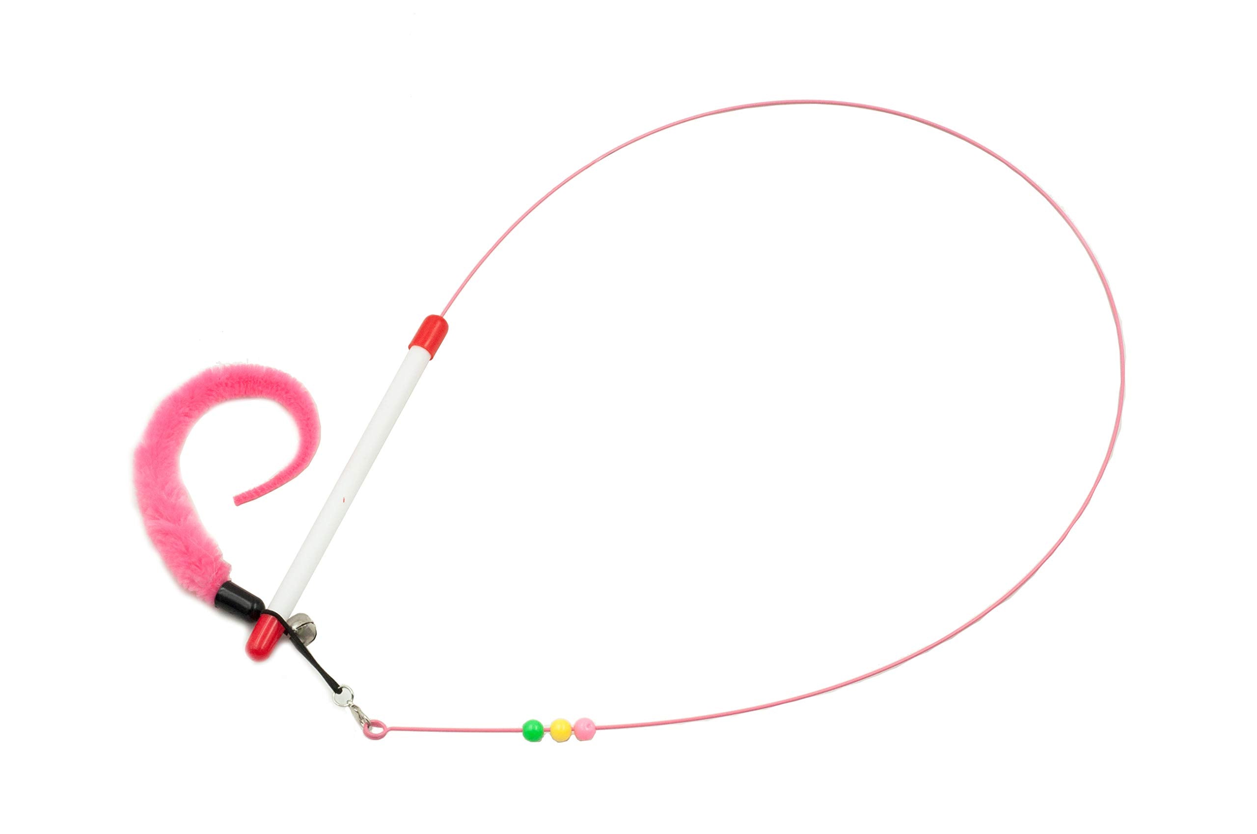 Fashion'S Talk Feather Wire Wands Kitten Toys Worm Teaser Wand Cat Toy With Replacement Pack