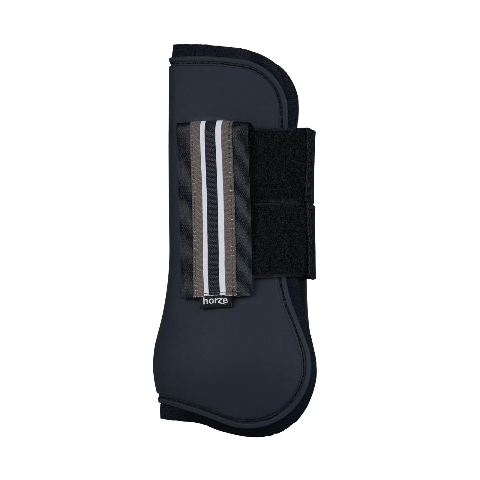 Horze Adepto Open Front Tendon Boots | Durable Shell With Neoprene Lining - Dark Navy - Pony