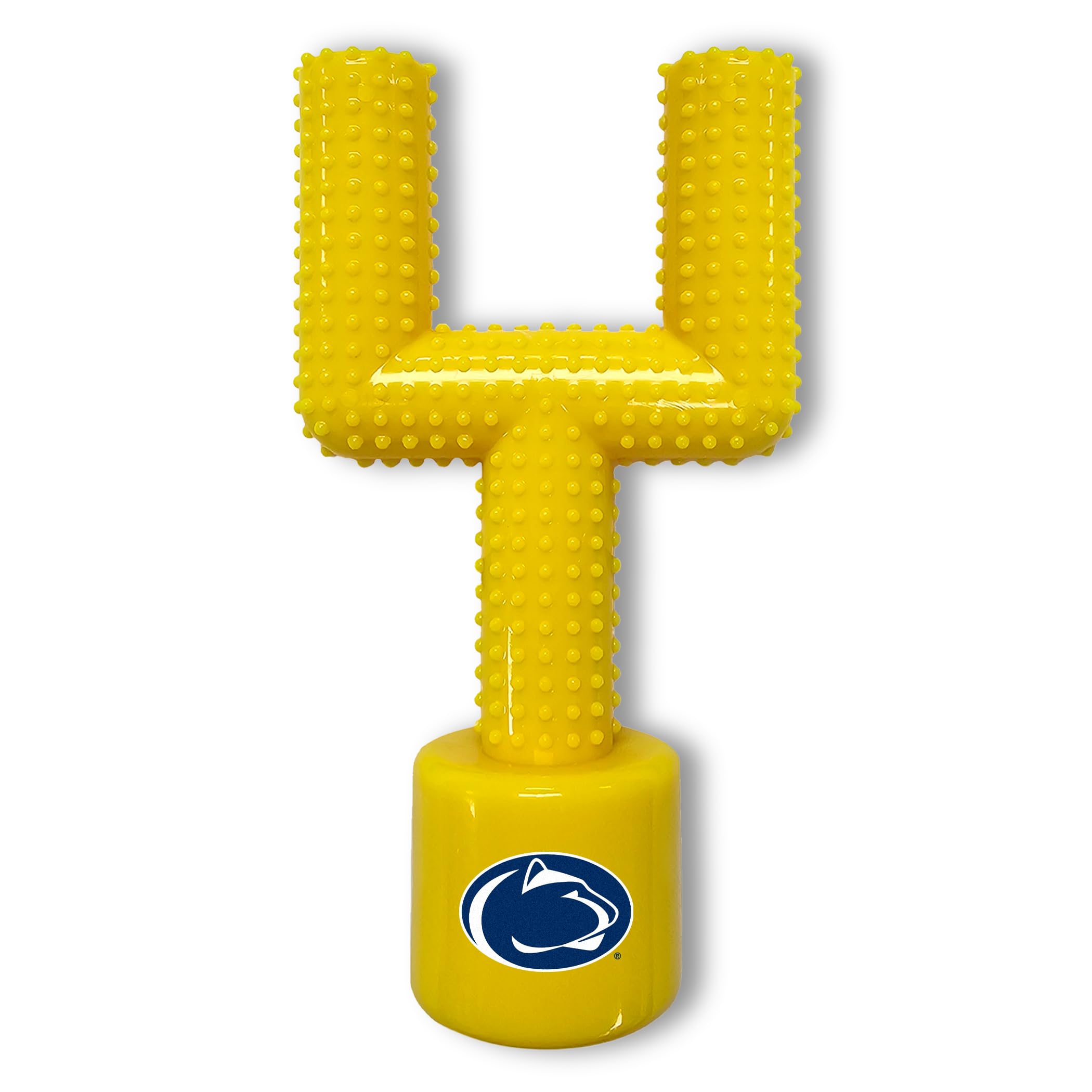 Ncaa Penn State Nittany Lions Mega-Chew Hard Nylon Bacon-Flavored Dog Bone Football Goal-Post Chew Toy. Interactive, Tasty & Fun