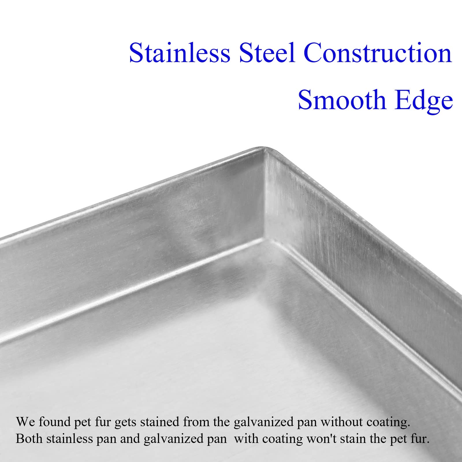 Icitywall 47X29X1 Replacement Tray For Dog Crate, Stainless Steel, Chew-Proof And Crack-Proof Dog Kennel Tray Replacement
