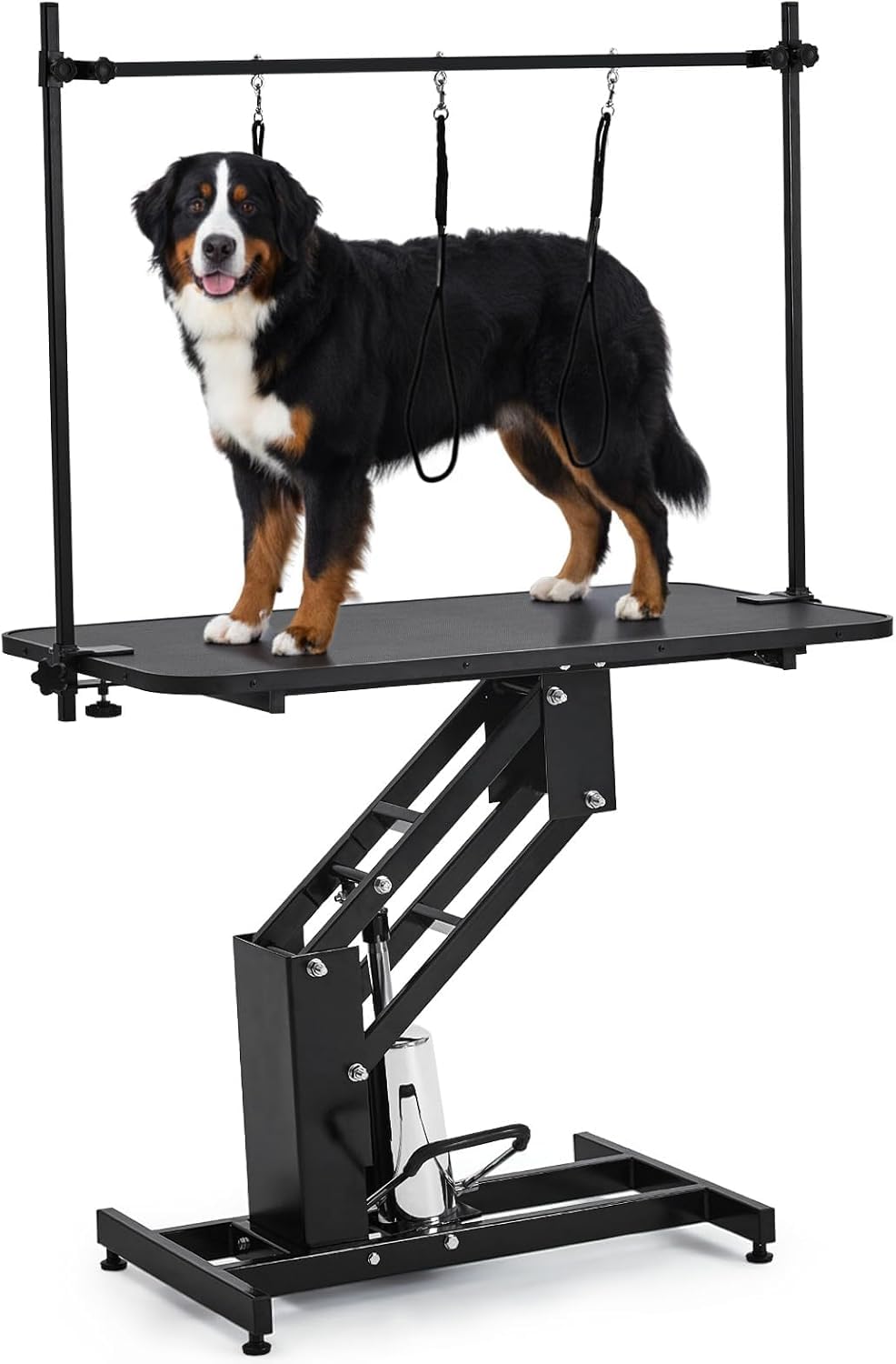 Garvee 43.3 Hydraulic Dog Grooming Table for Pet, Heavy Duty Structural Hydraulic Max Load 350Lbs Professional Pet Grooming Tabl
