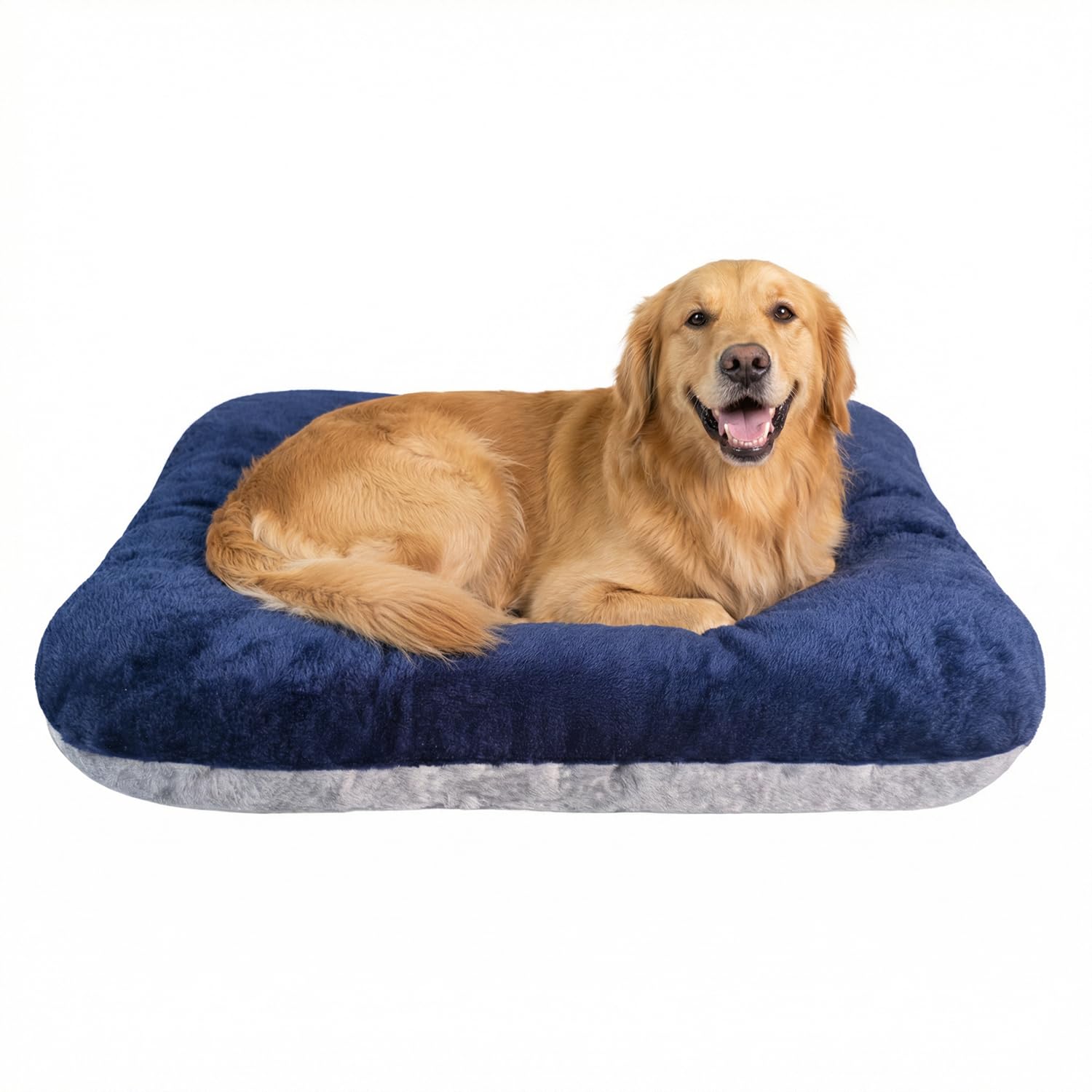 Silky Bolster Orthopedic Dog Bed for Large Dogs | Washable Pet Bed with Raised Edges | Soft Plush Dog Mattress for Sleeping | Re