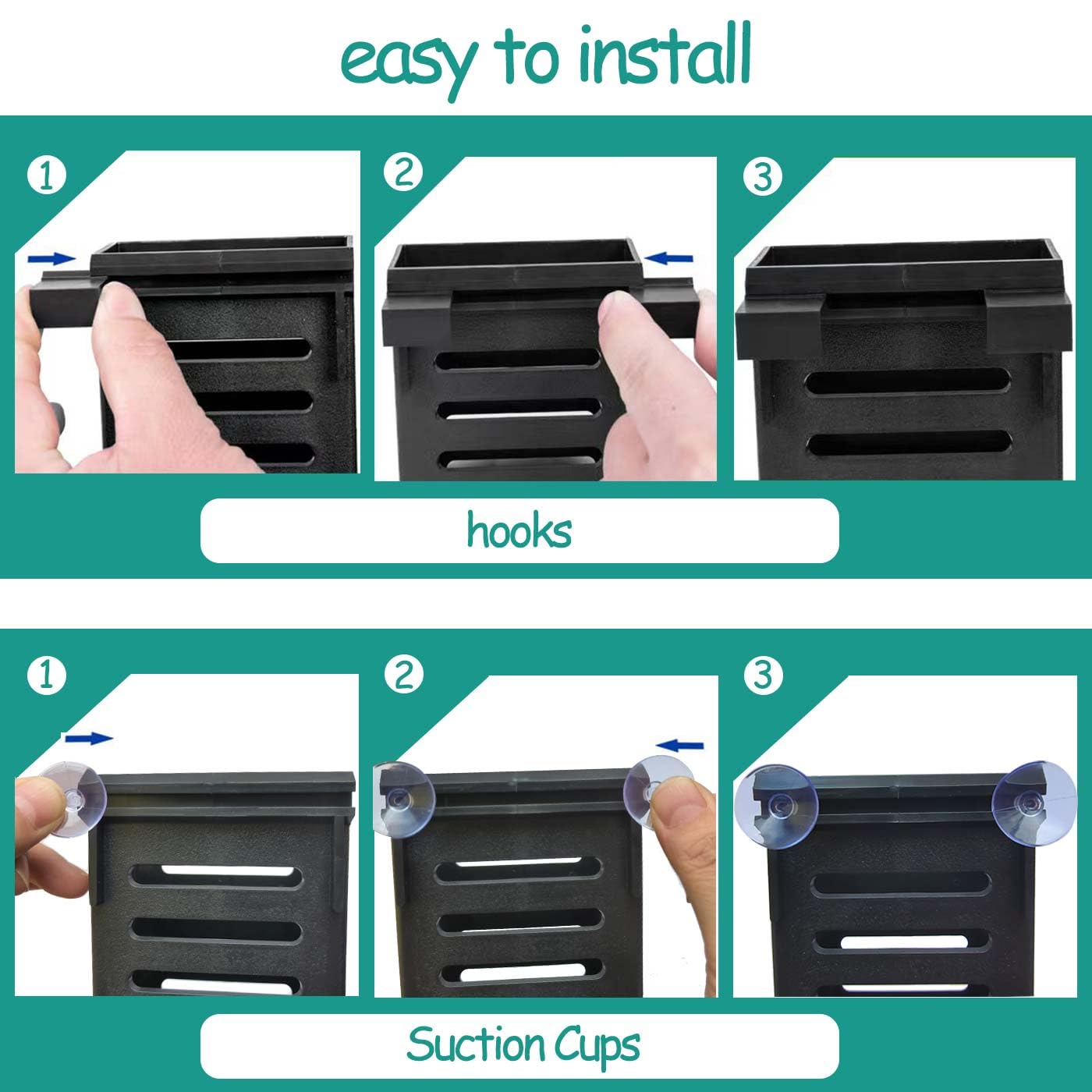 2 PCS Hanging Aquarium Planter Cups, Aquatic Plants Holder, Aquarium Planter Cup, Aquarium Decorations Plants Pot and Fish Tank