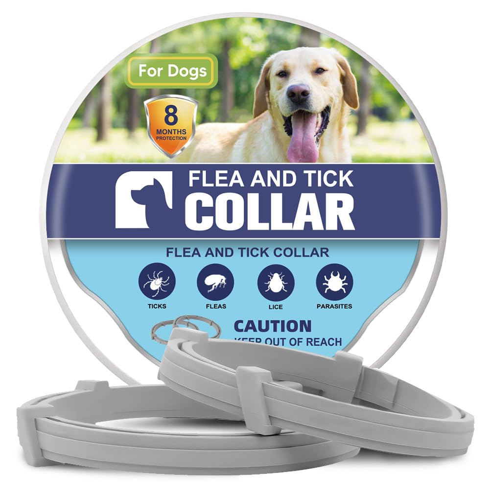 Fcesiweg Flea Collar For Dogs, 8 Months Flea & Tick Collars For Dogs, Adjustable One Size Fits All (2 Ounce (Pack Of 1))