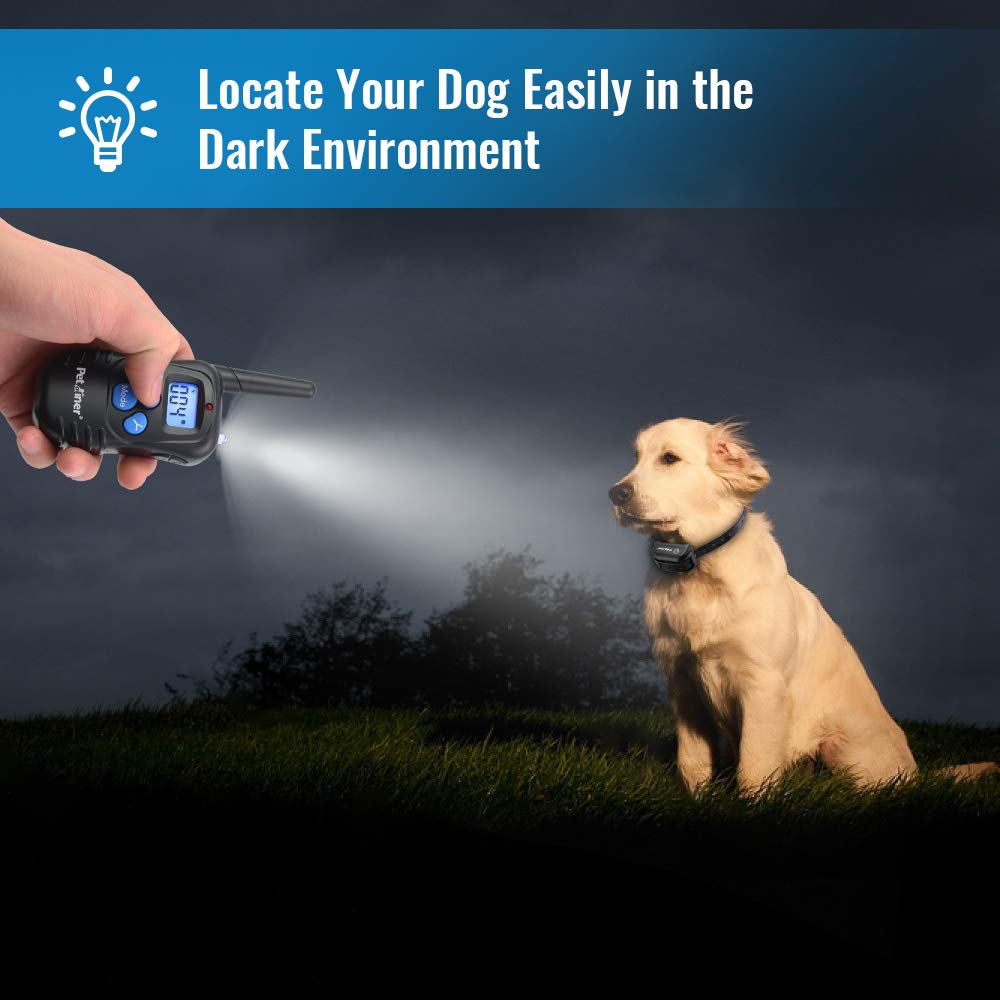 Petrainer Training Collar For Dogs - Waterproof Rechargeable Dog Training E-Collar With 3 Safe Correction Remote Training Modes, Static, Vibration, Beep For Dogs Small, Medium, Large