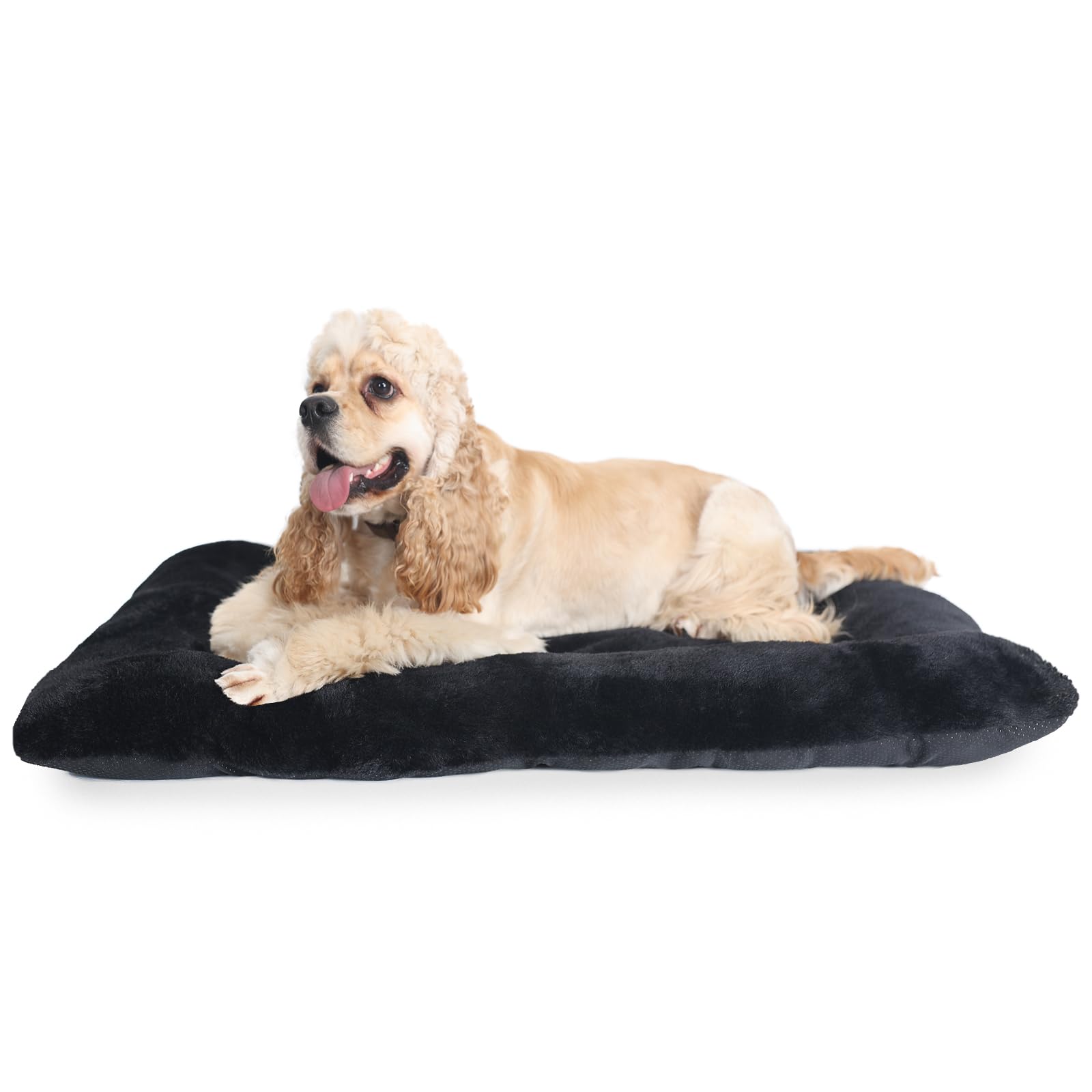 36X23 Dog Crate Bed Black For Medium Large Dogs Washable,Dog Bed For Crate 36 Inch Fits Dogs Breeds Up To 55 Lbs,Ultra Soft Pet 