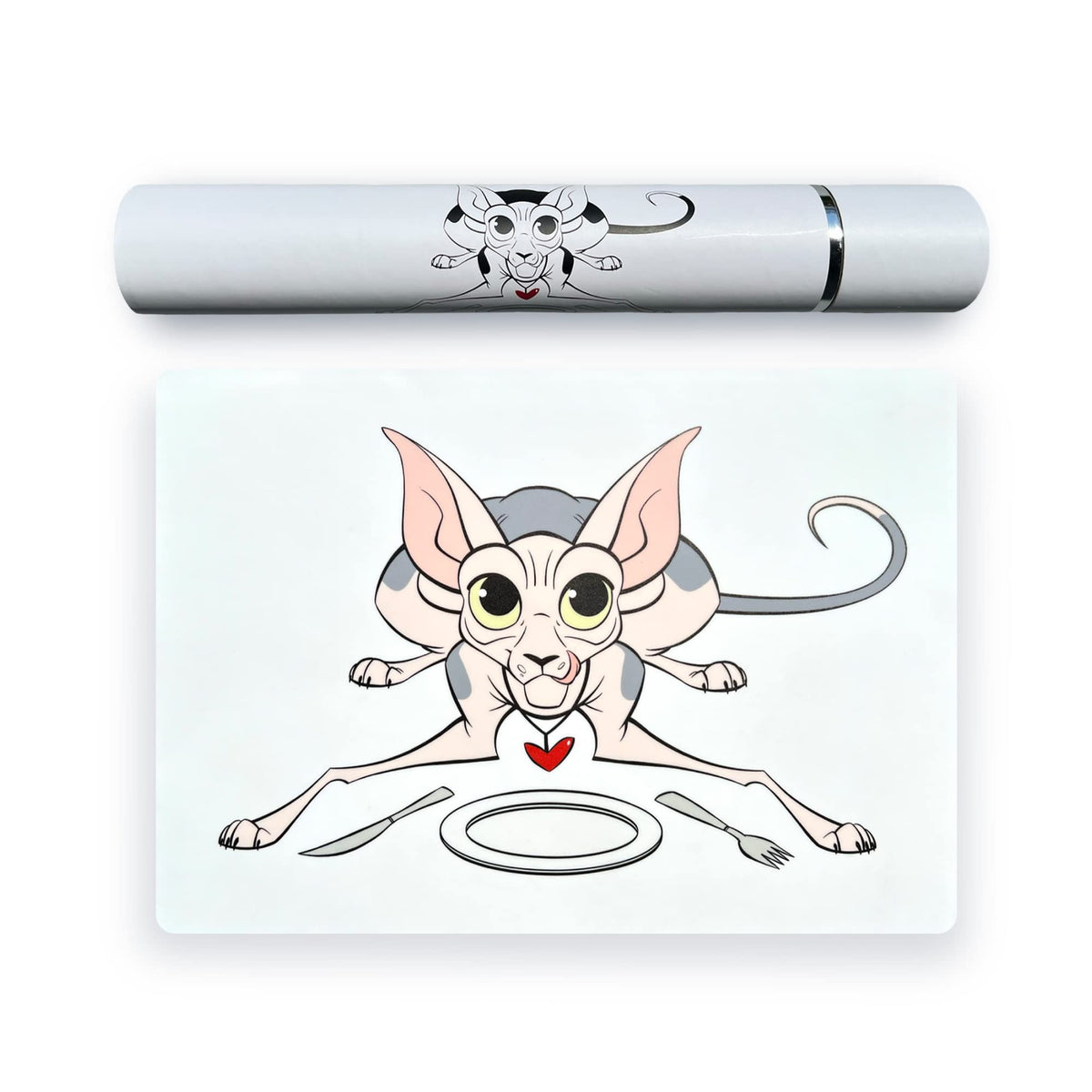 Silicone Cat Serving Mat - Waterproof And Anti-Slip, Ideal For Cat Bowls, 18 * 13' (White)