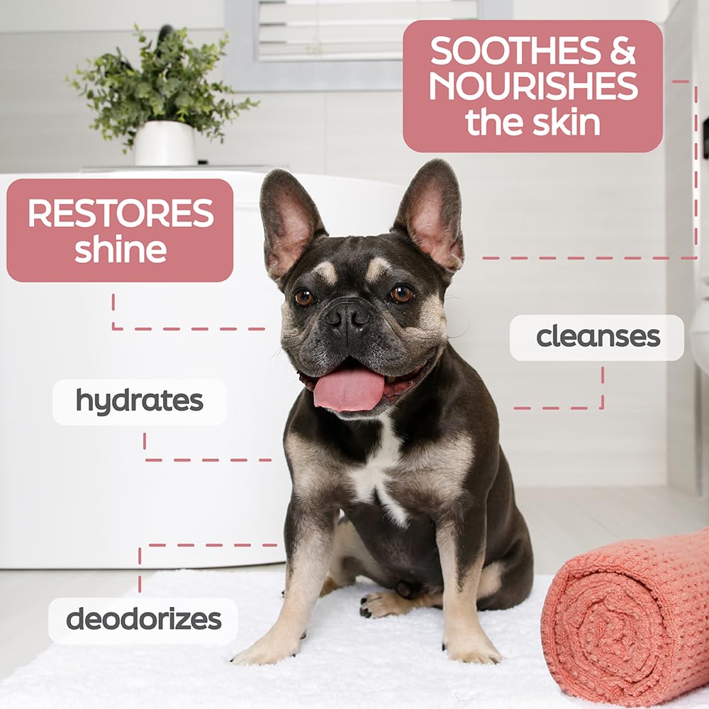 New! Hartz True Coat Short & Smooth Coat Specific Dog Shampoo, Soothes & Shines With Oat Milk, Coconut Oil & Vitamin E