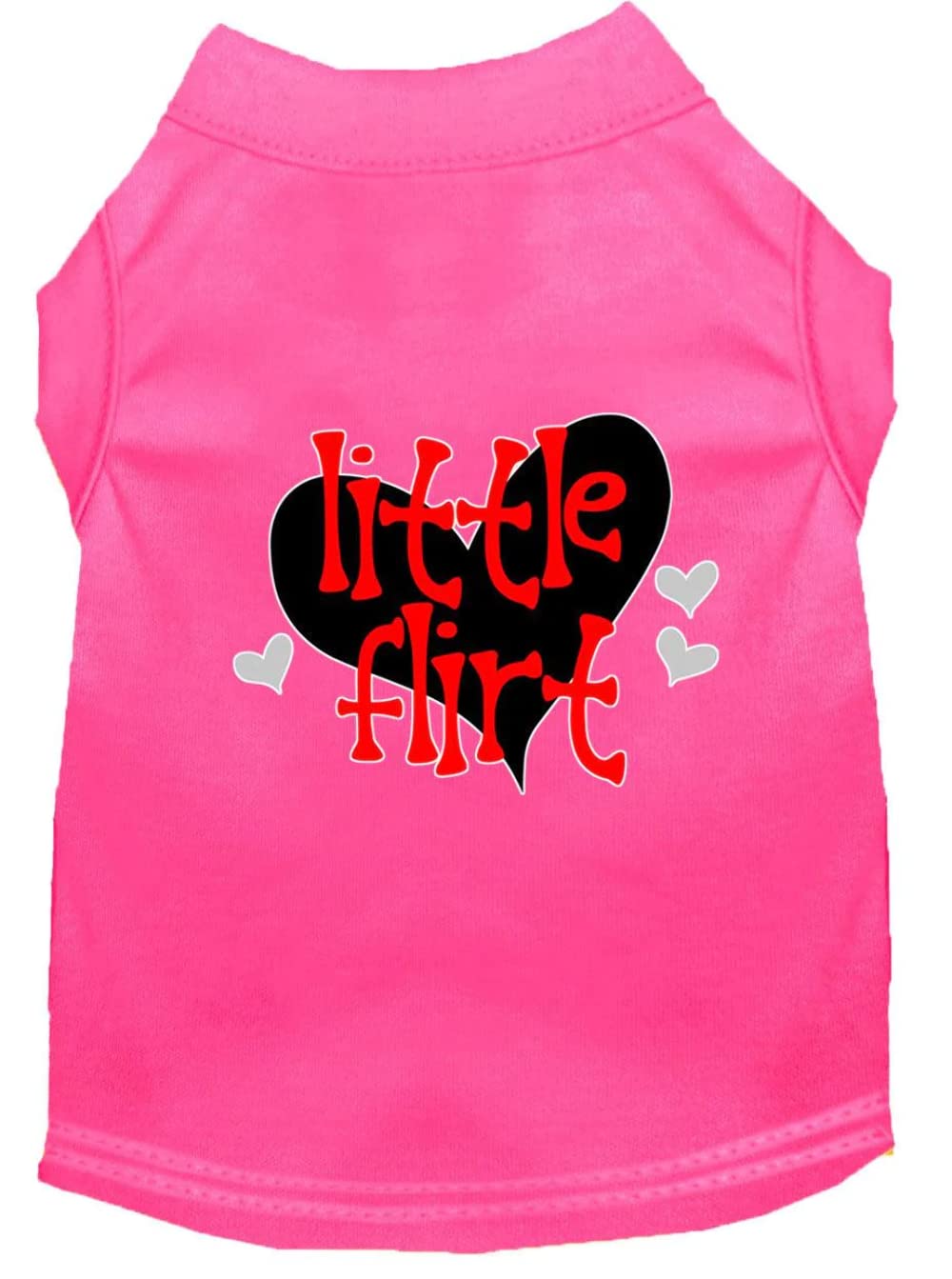 Pet Dog & Cat Shirt Screen Printed, "Little Flirt" Light Pink XS (0-3 lbs.)